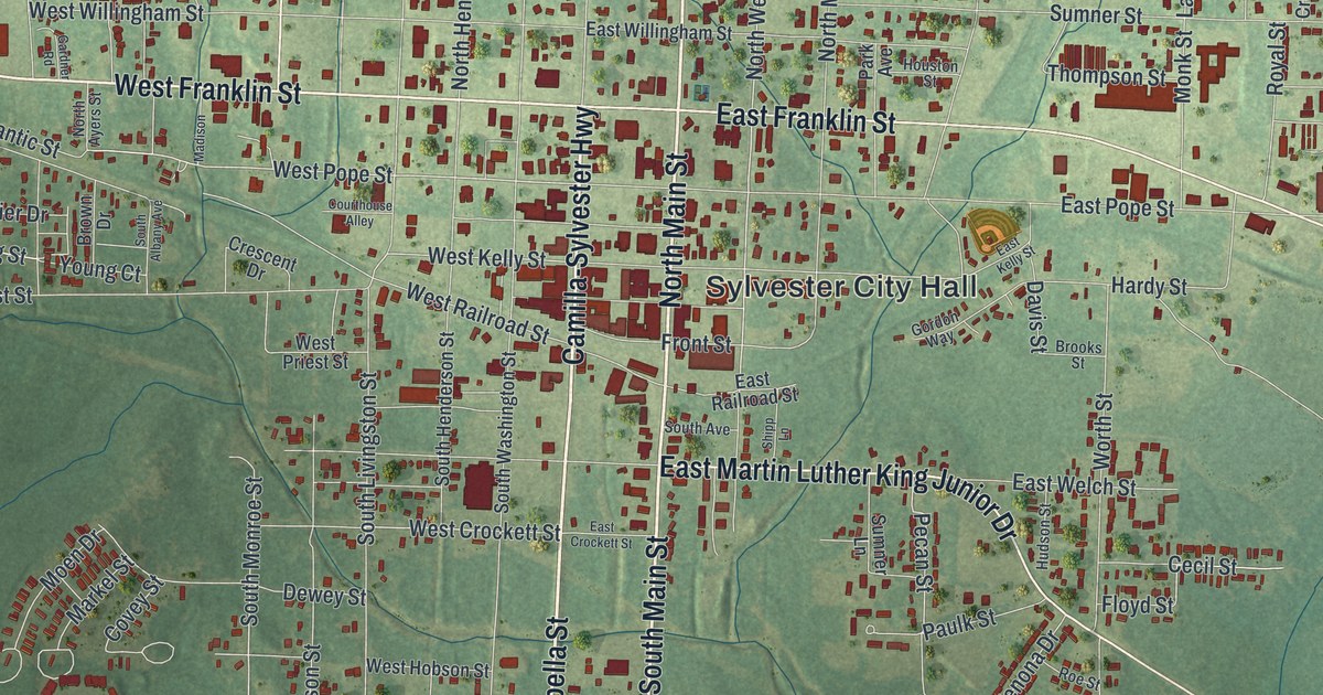Map of Sylvester, Georgia