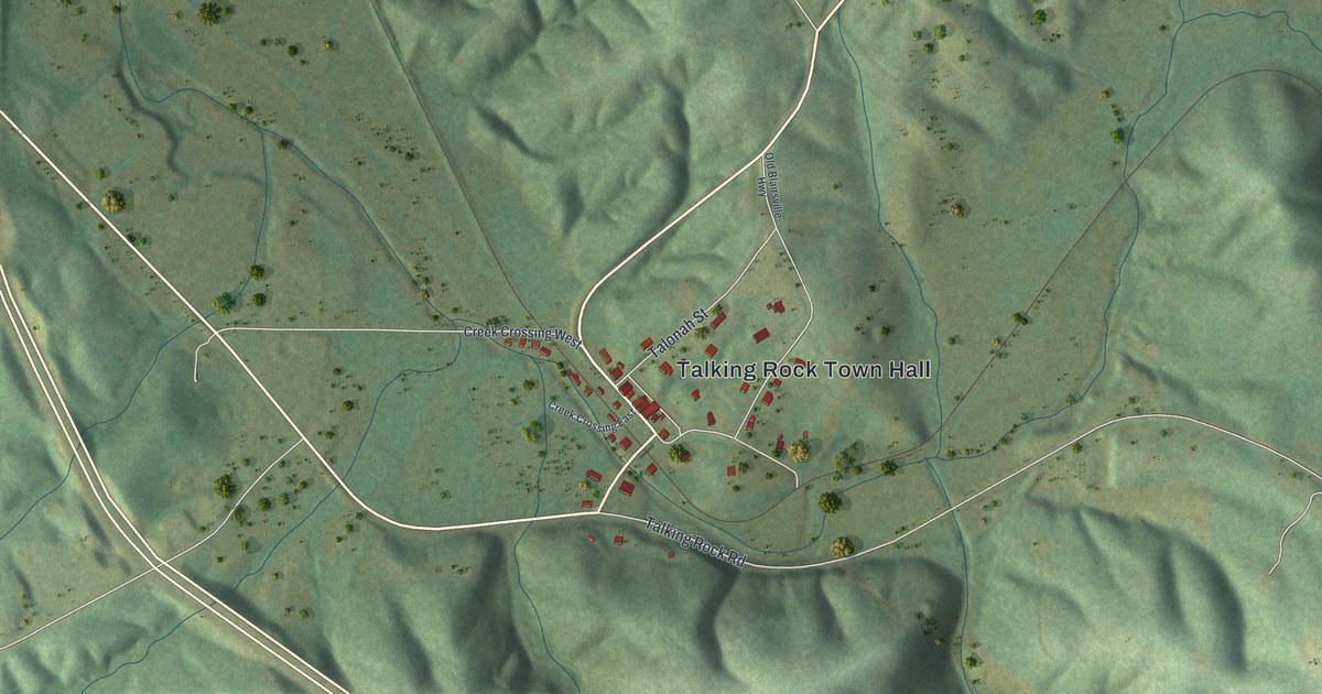 Map of Talking Rock, Georgia