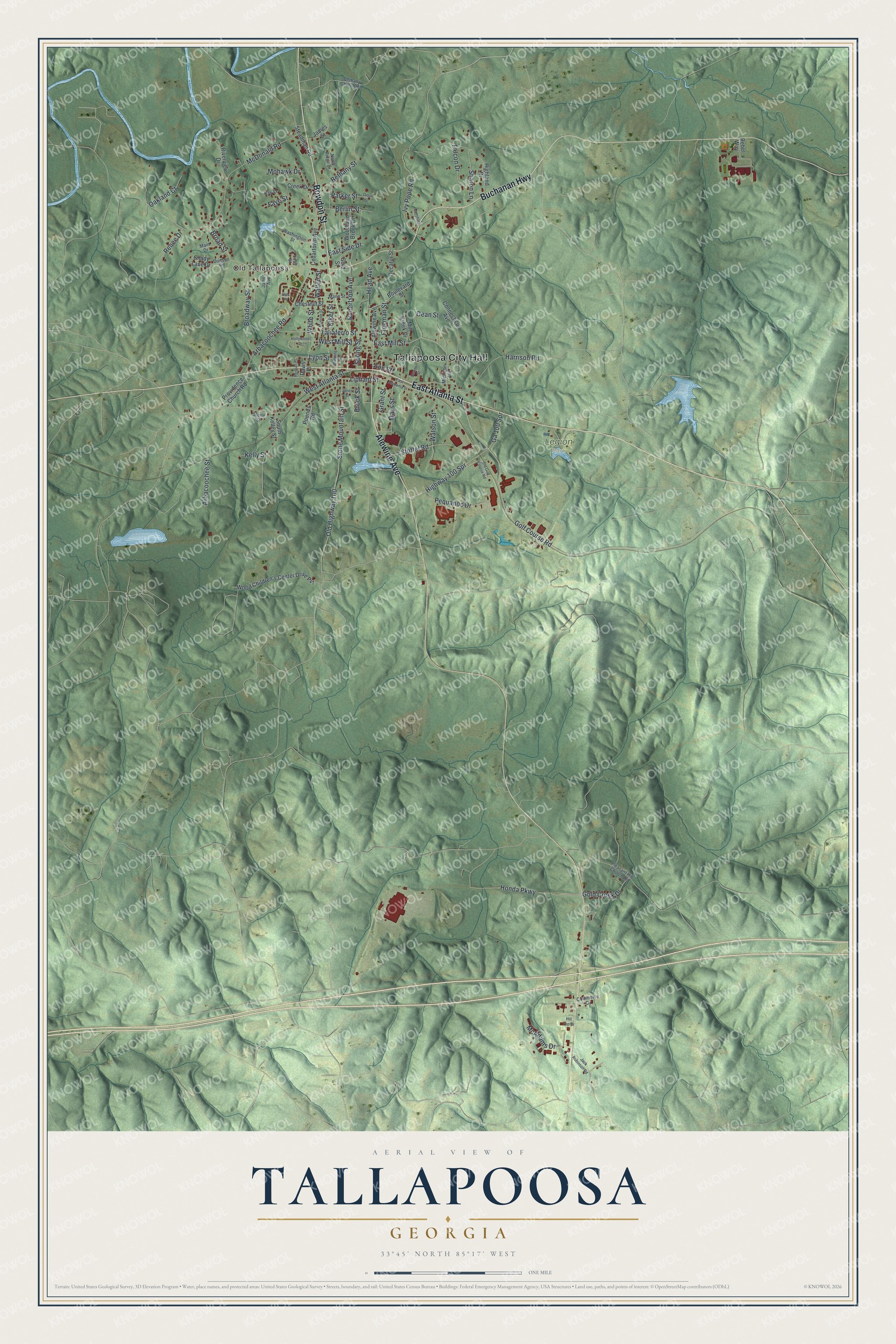 Watermarked full-map preview of Tallapoosa, Georgia