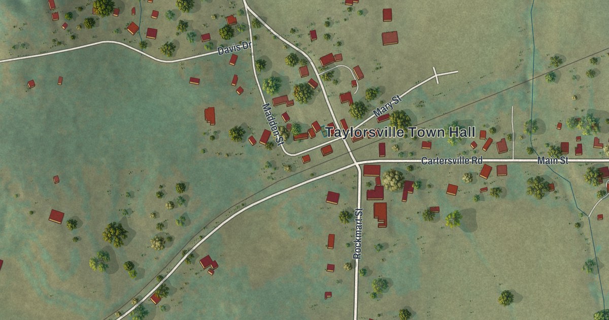 Map of Taylorsville, Georgia