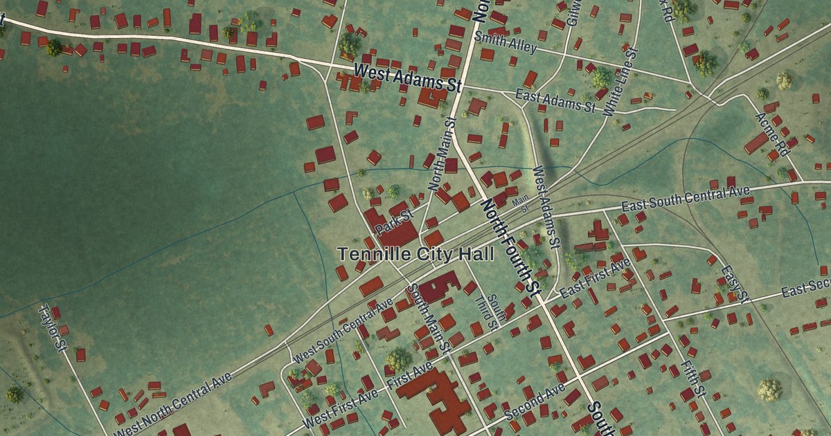 Map of Tennille, Georgia