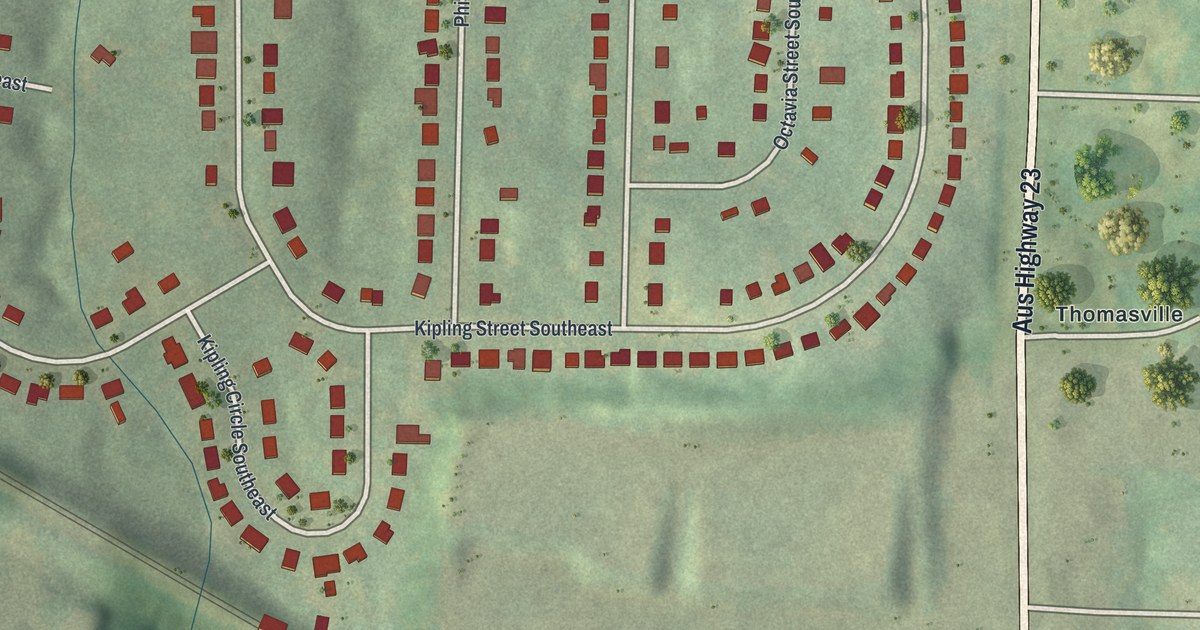 Map of Thomasville Heights, Georgia