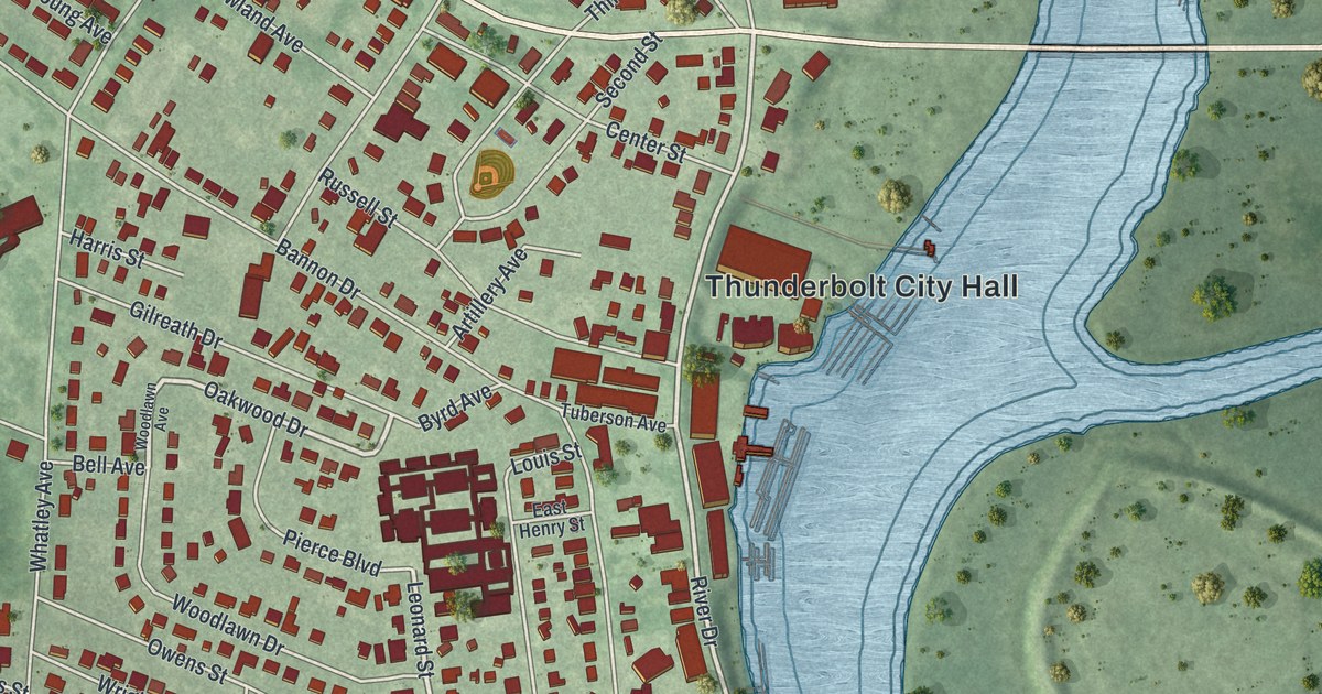 Map of Thunderbolt, Georgia