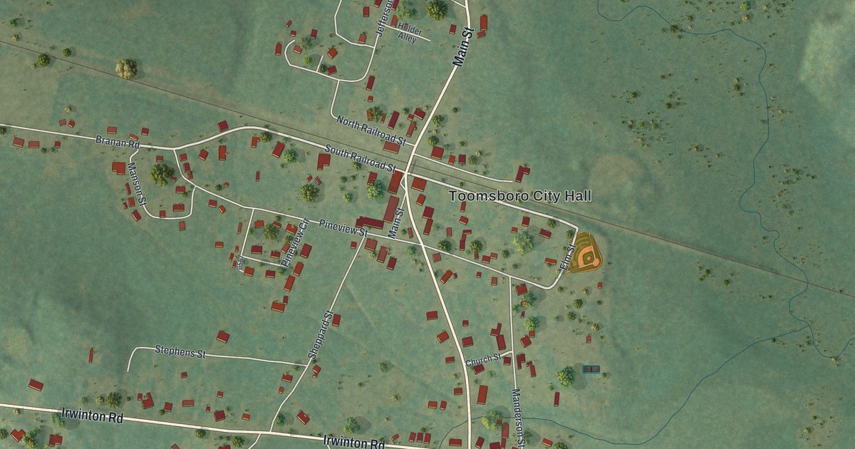 Map of Toomsboro, Georgia