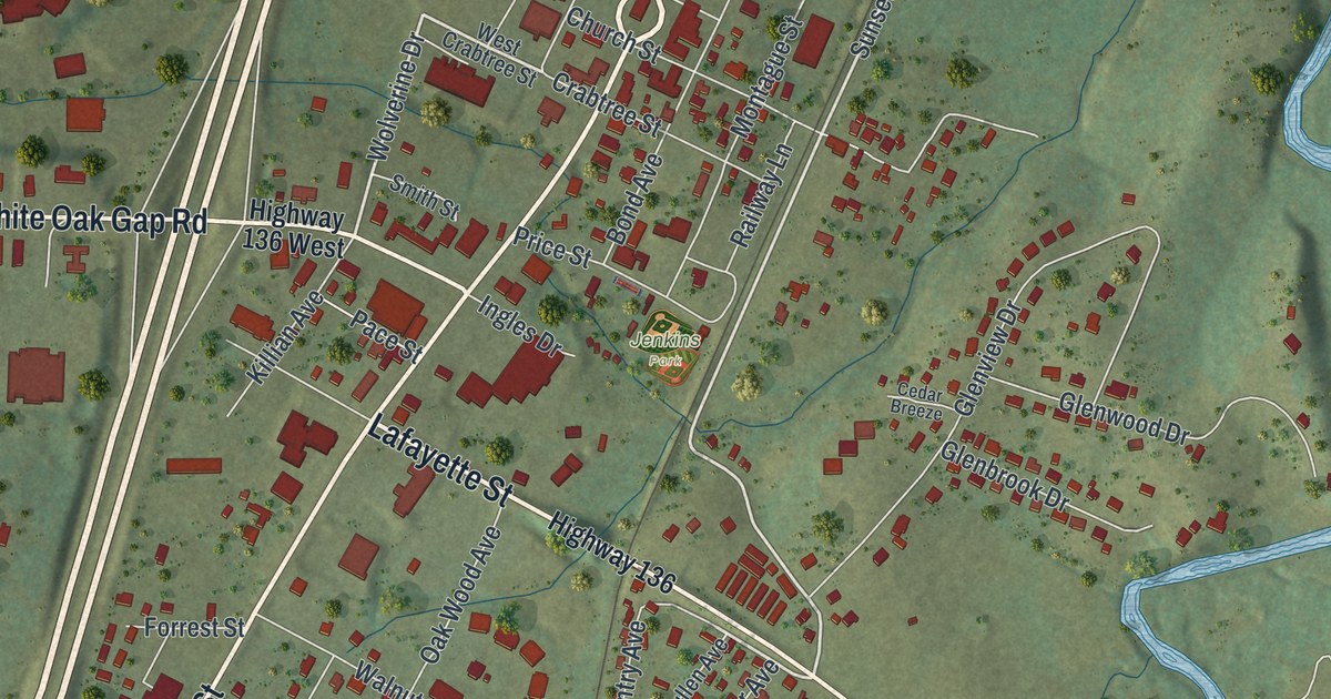 Map of Trenton, Georgia