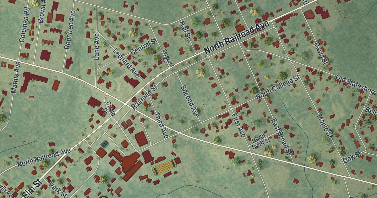 Map of Twin City, Georgia