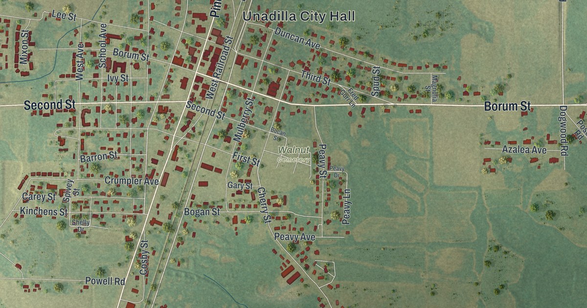Map of Unadilla, Georgia