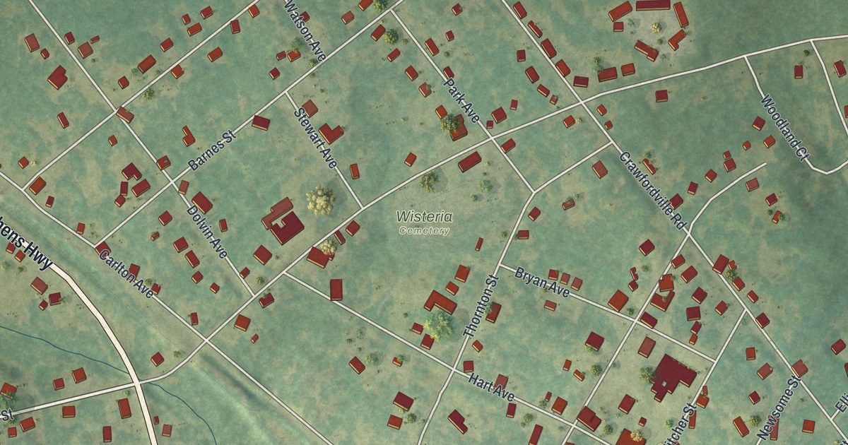 Map of Union Point, Georgia