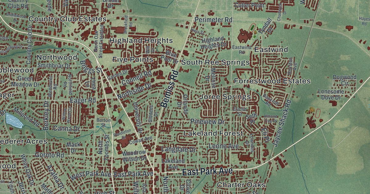 Map of Valdosta, Georgia
