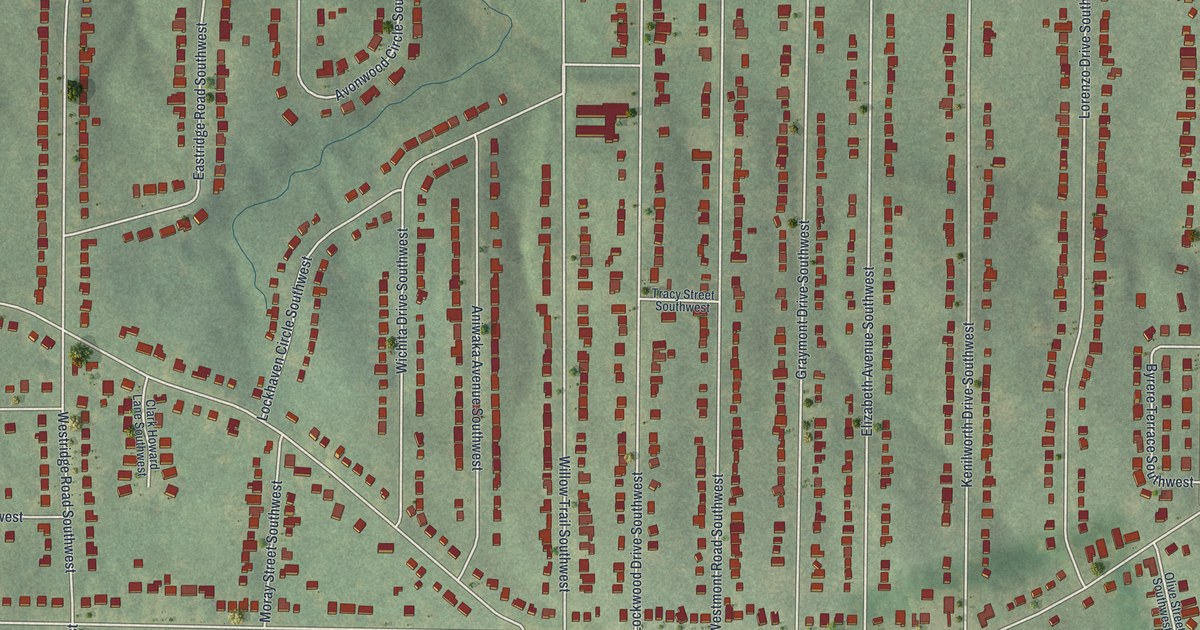 Map of Venetian Hills, Georgia