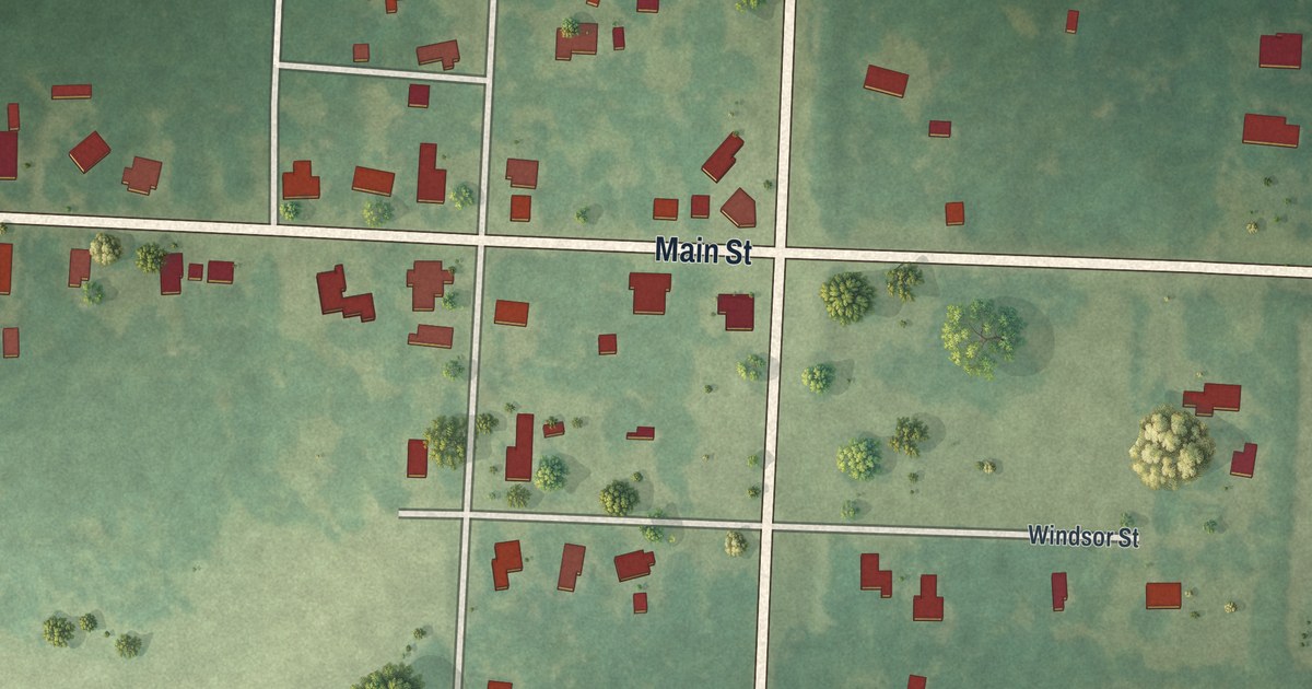 Map of Vidette, Georgia