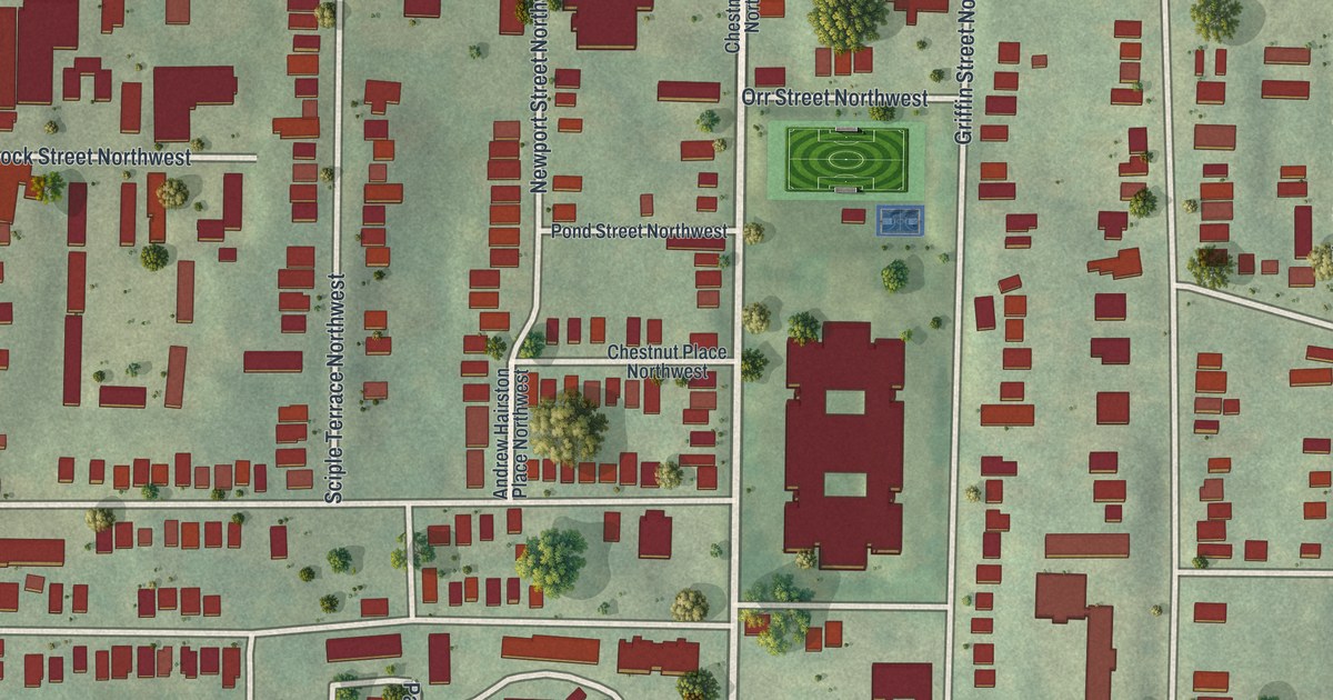 Map of Vine City, Georgia