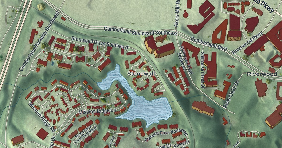 Map of Vinings, Georgia