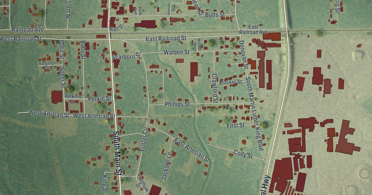 Map of Wadley, Georgia