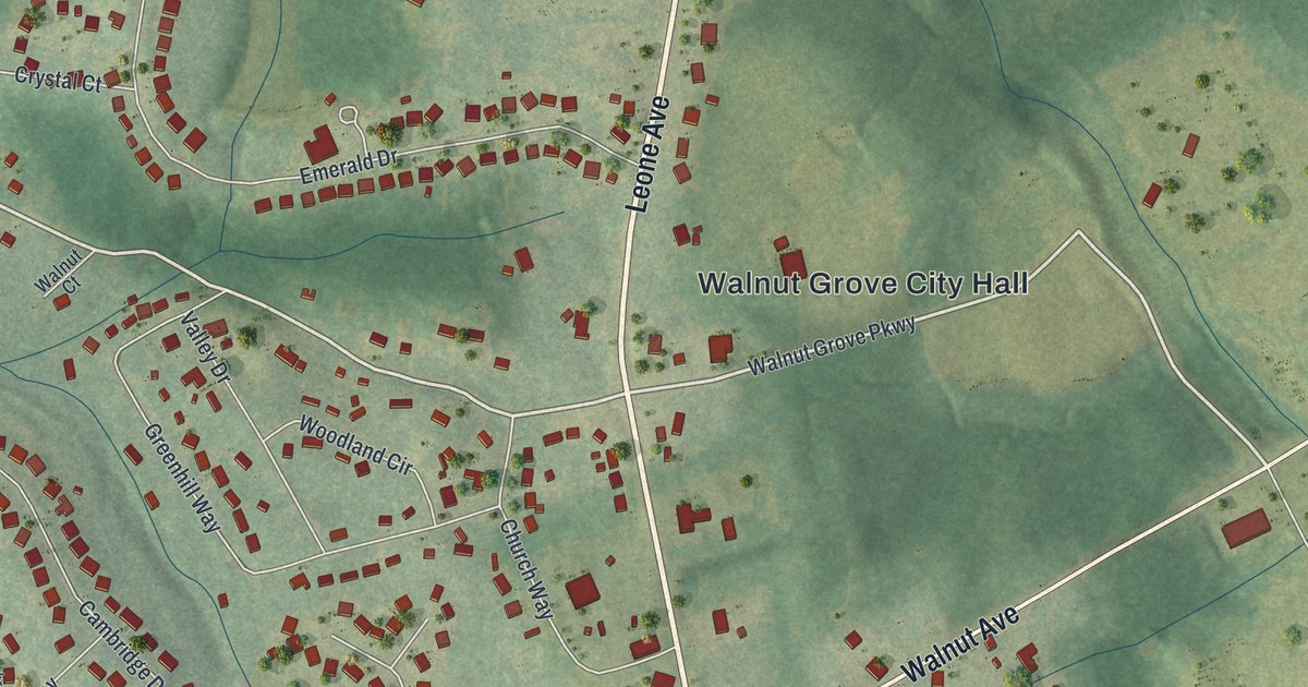 Map of Walnut Grove, Georgia