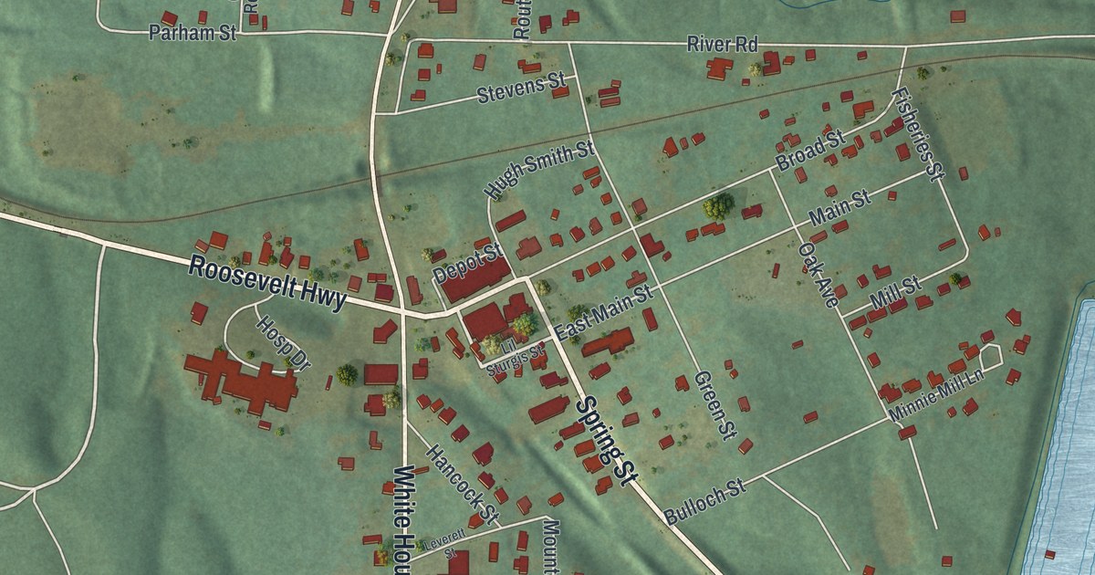 Map of Warm Springs, Georgia
