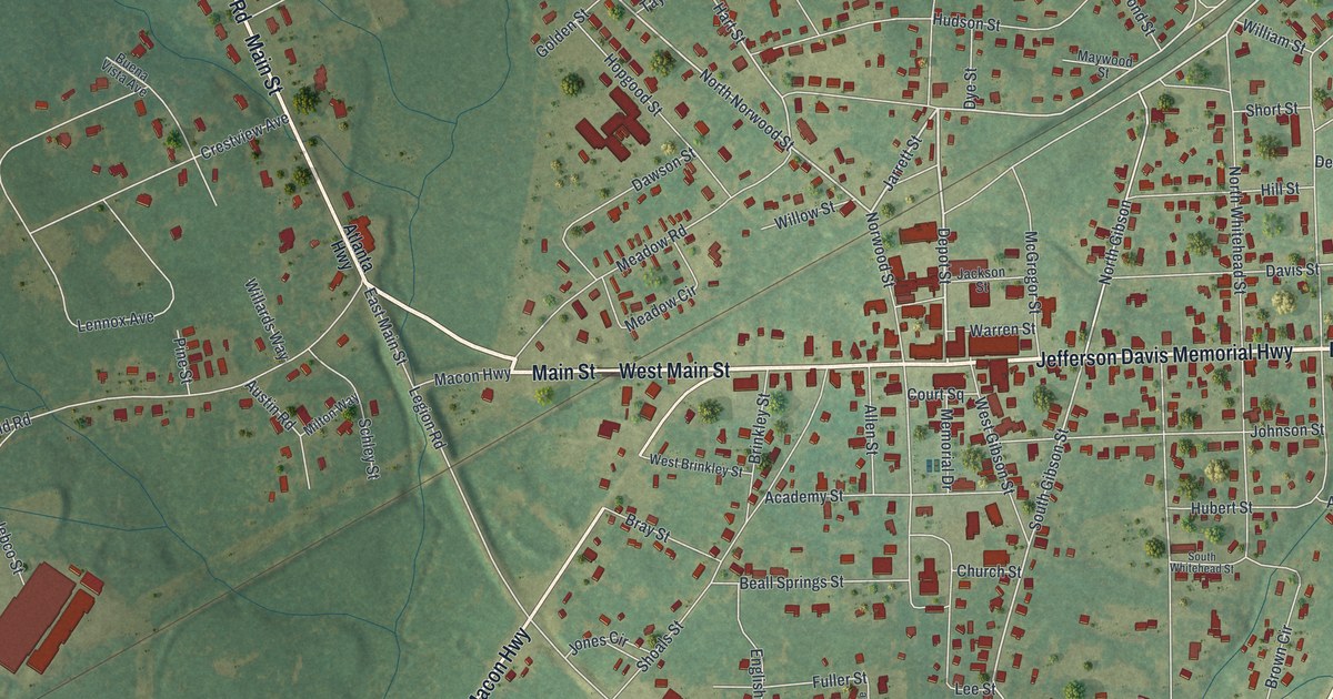 Map of Warrenton, Georgia