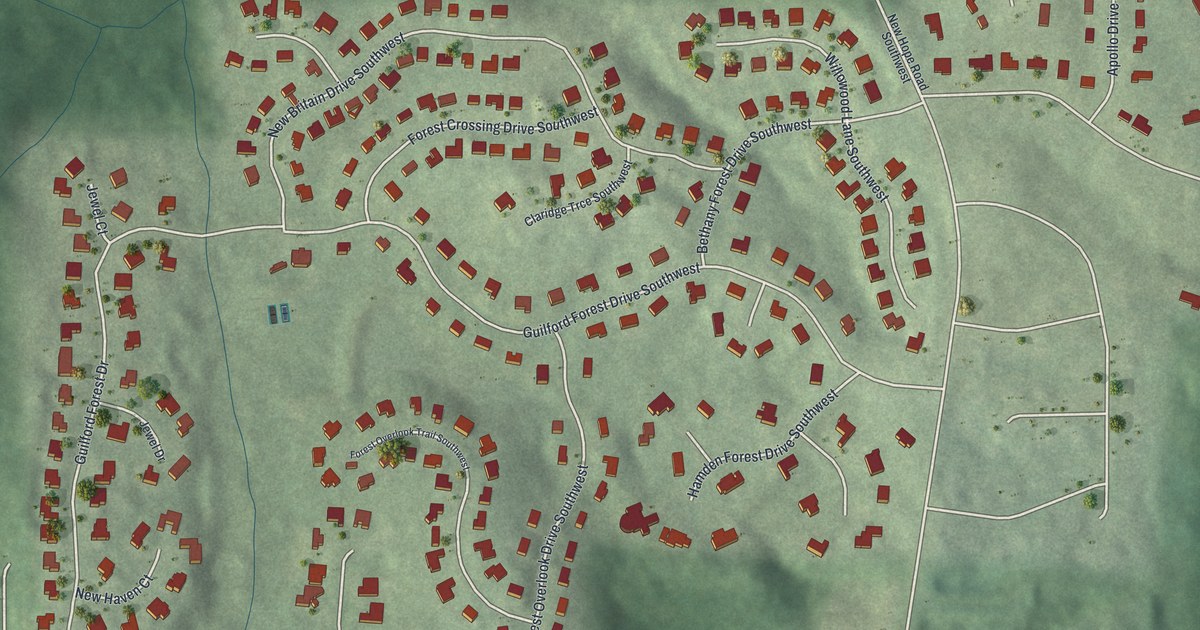 Map of West Cascade, Georgia