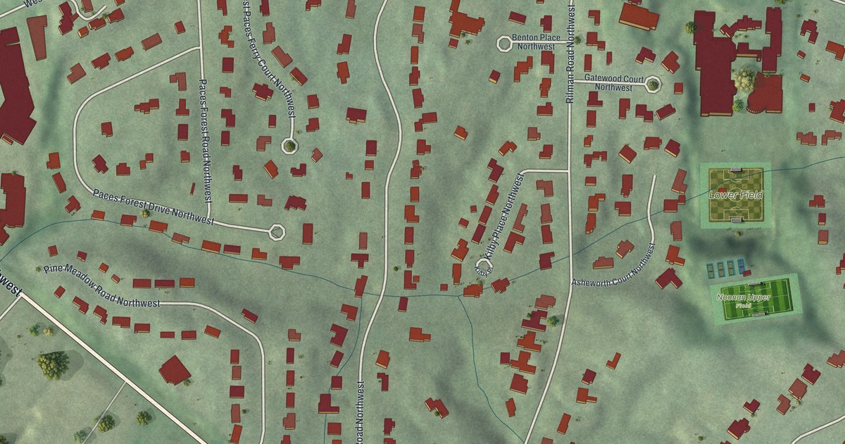 Map of West Paces Ferry-Northside, Georgia
