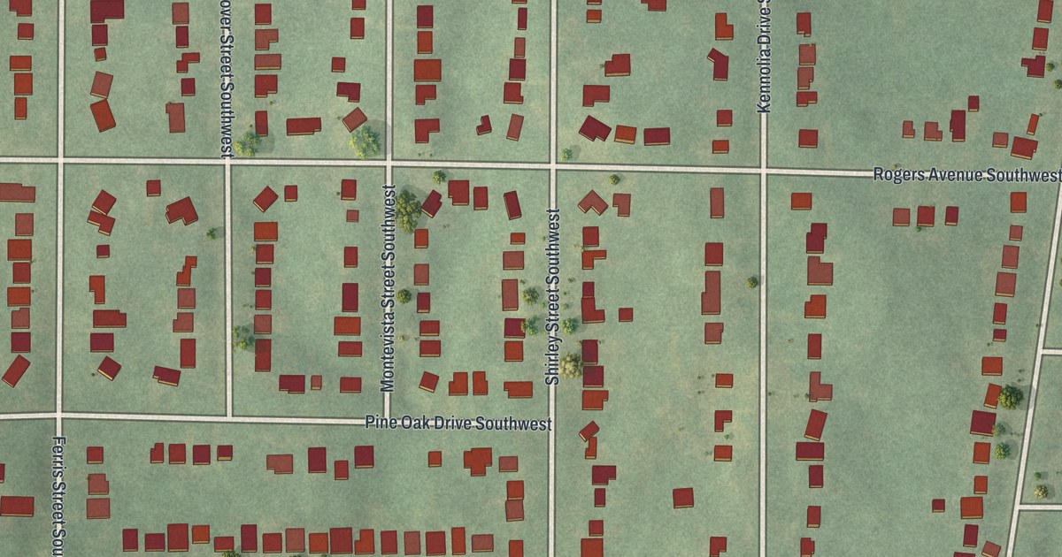 Map of Westwood Terrace, Georgia