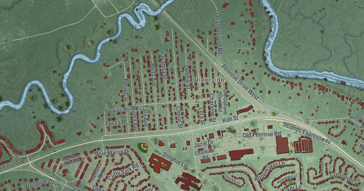 Map of Whitemarsh Island, Georgia
