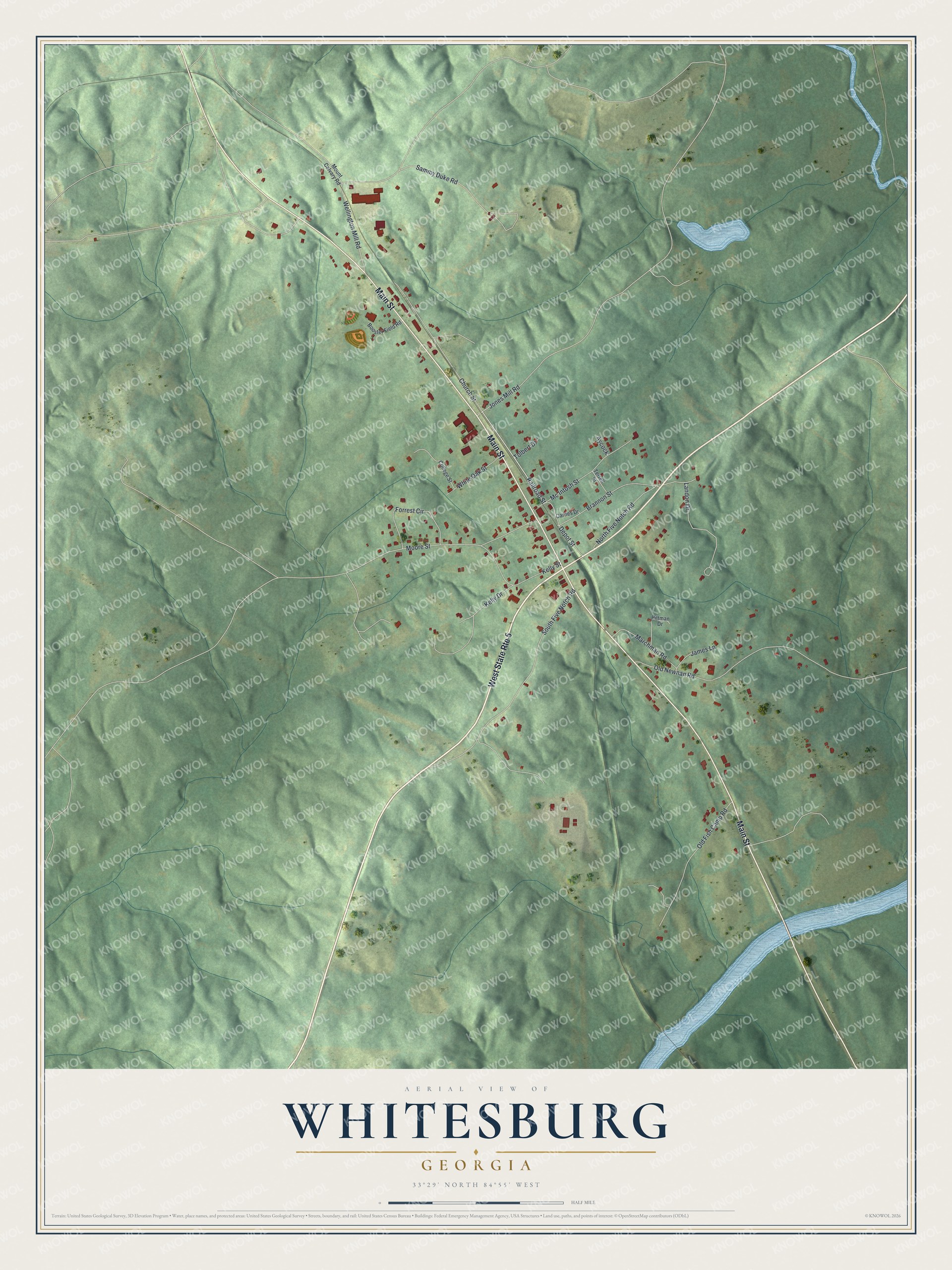 Watermarked full-map preview of Whitesburg, Georgia