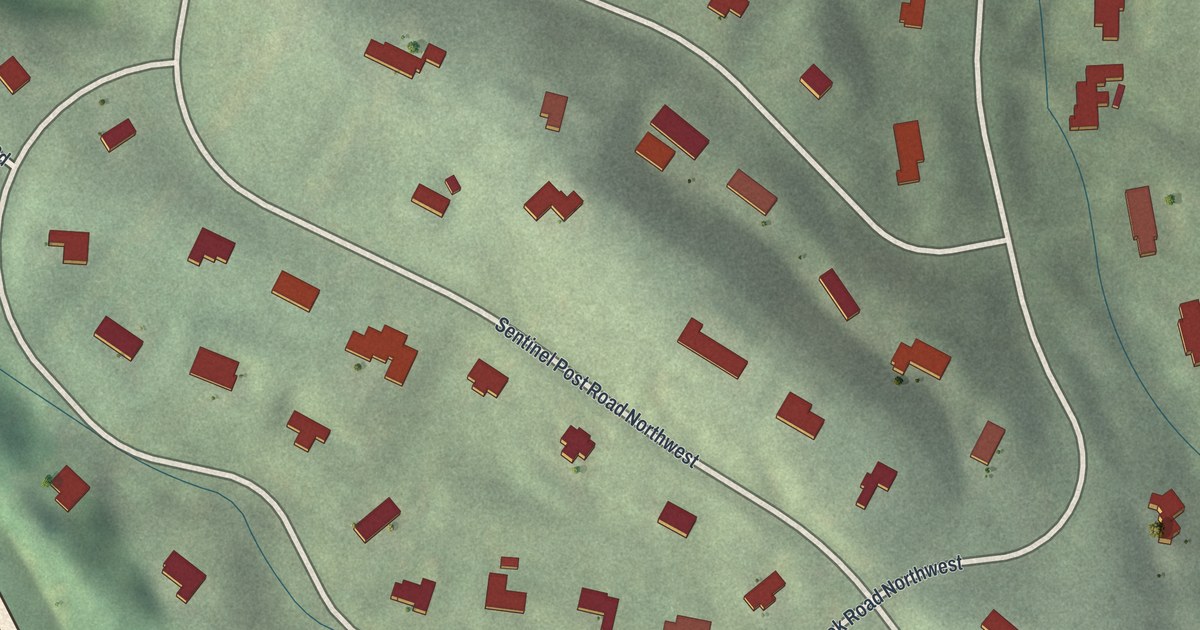 Map of Whitewater Creek, Georgia