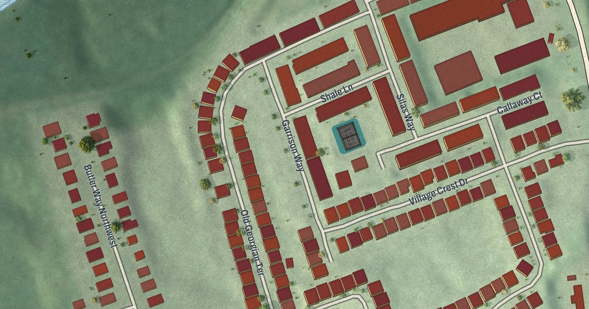 Map of Whittier Mill Village, Georgia