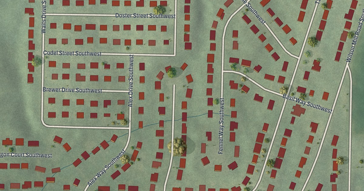 Map of Wilson Mill Meadows, Georgia