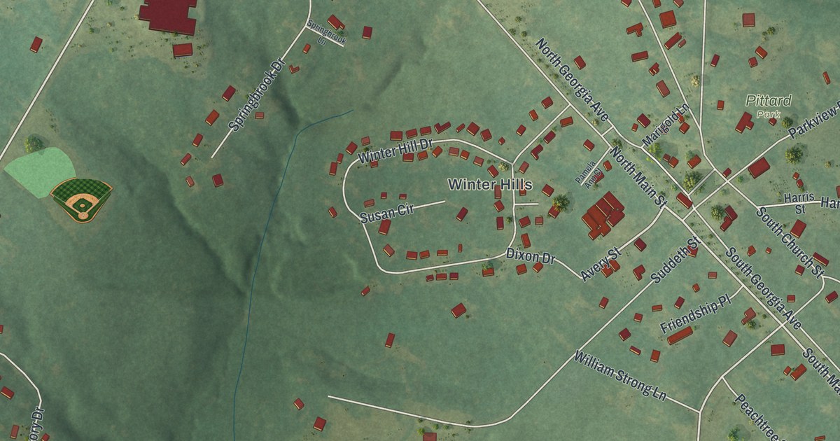 Map of Winterville, Georgia