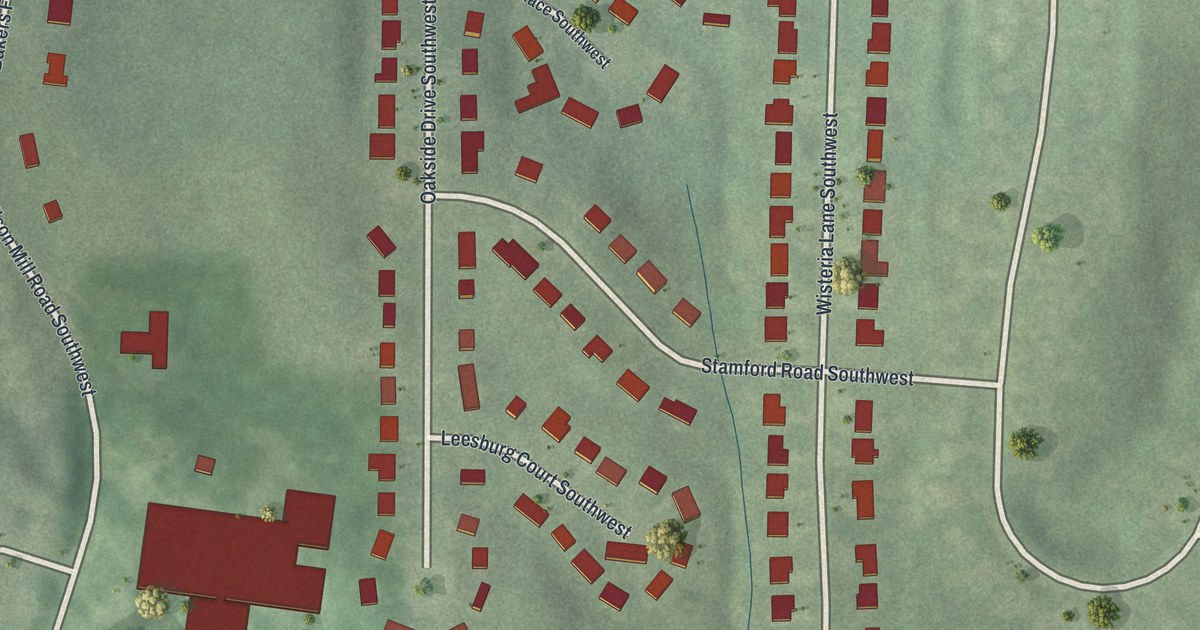 Map of Wisteria Gardens, Georgia