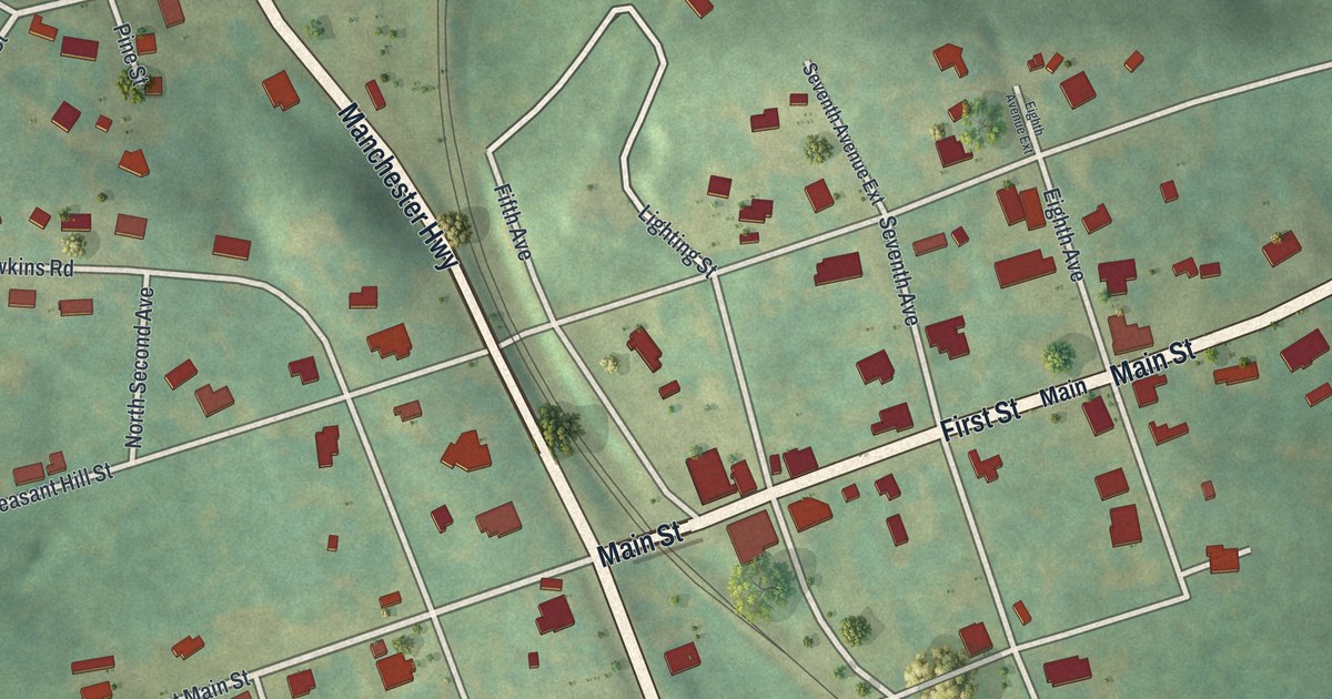 Map of Woodland, Georgia