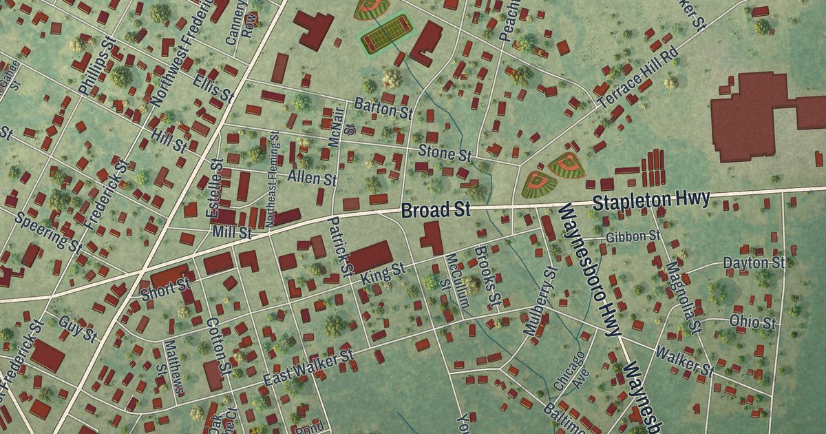 Map of Wrens, Georgia