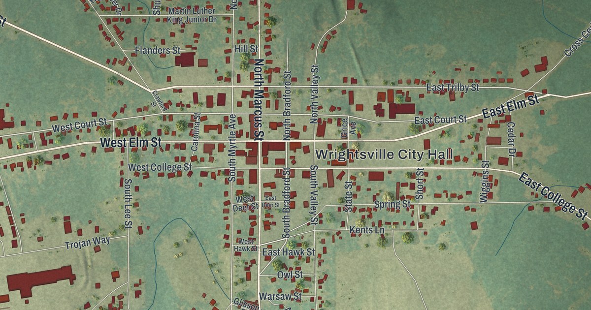 Map of Wrightsville, Georgia