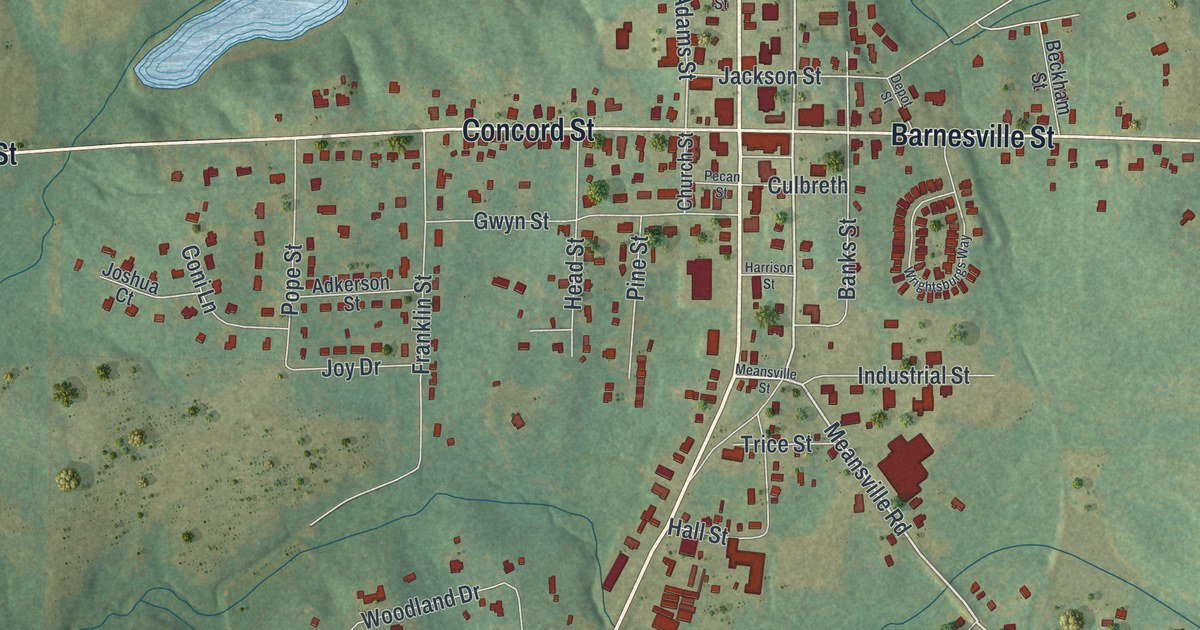 Map of Zebulon, Georgia