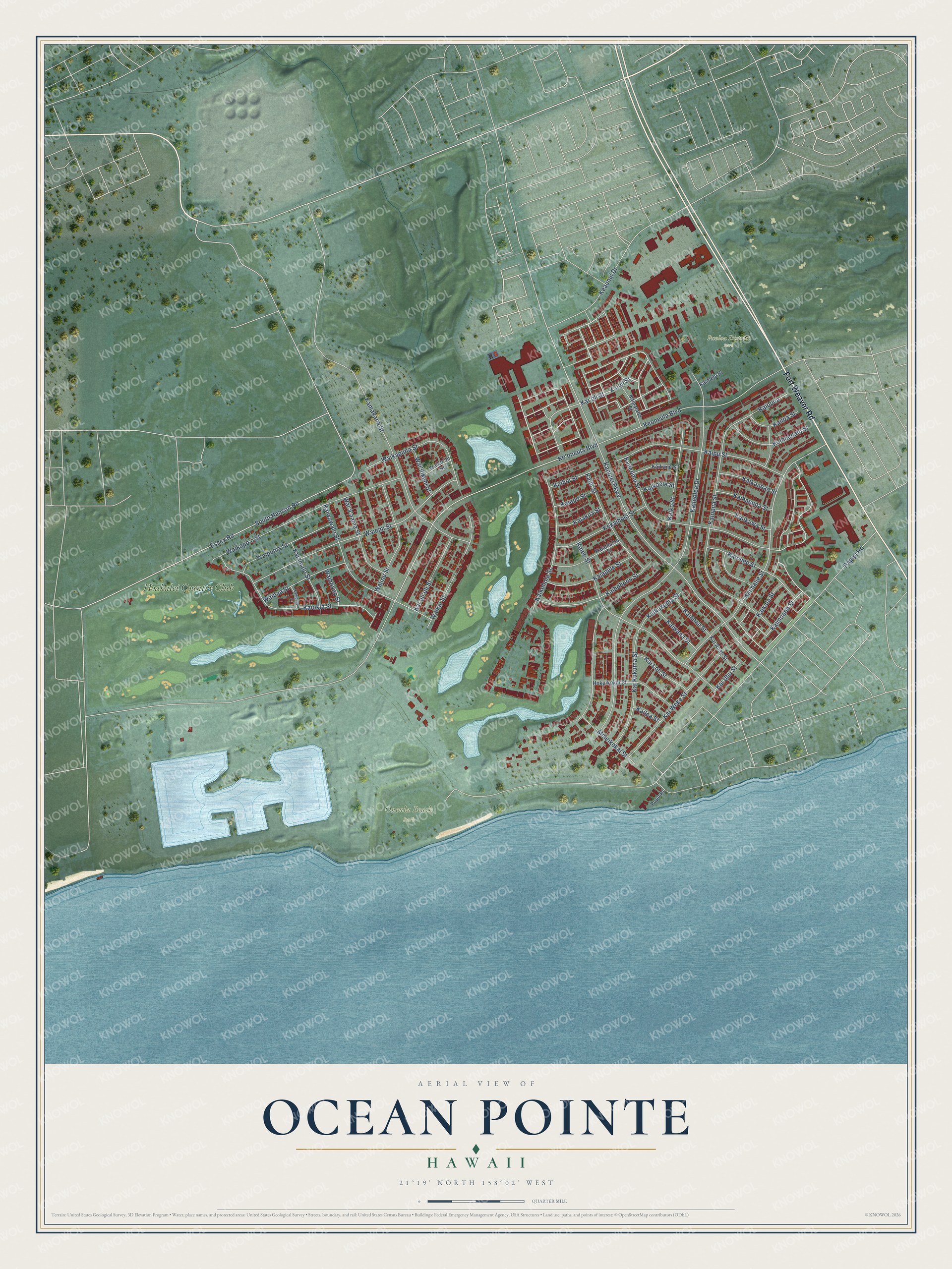 Watermarked full-map preview of Ocean Pointe, Hawaii