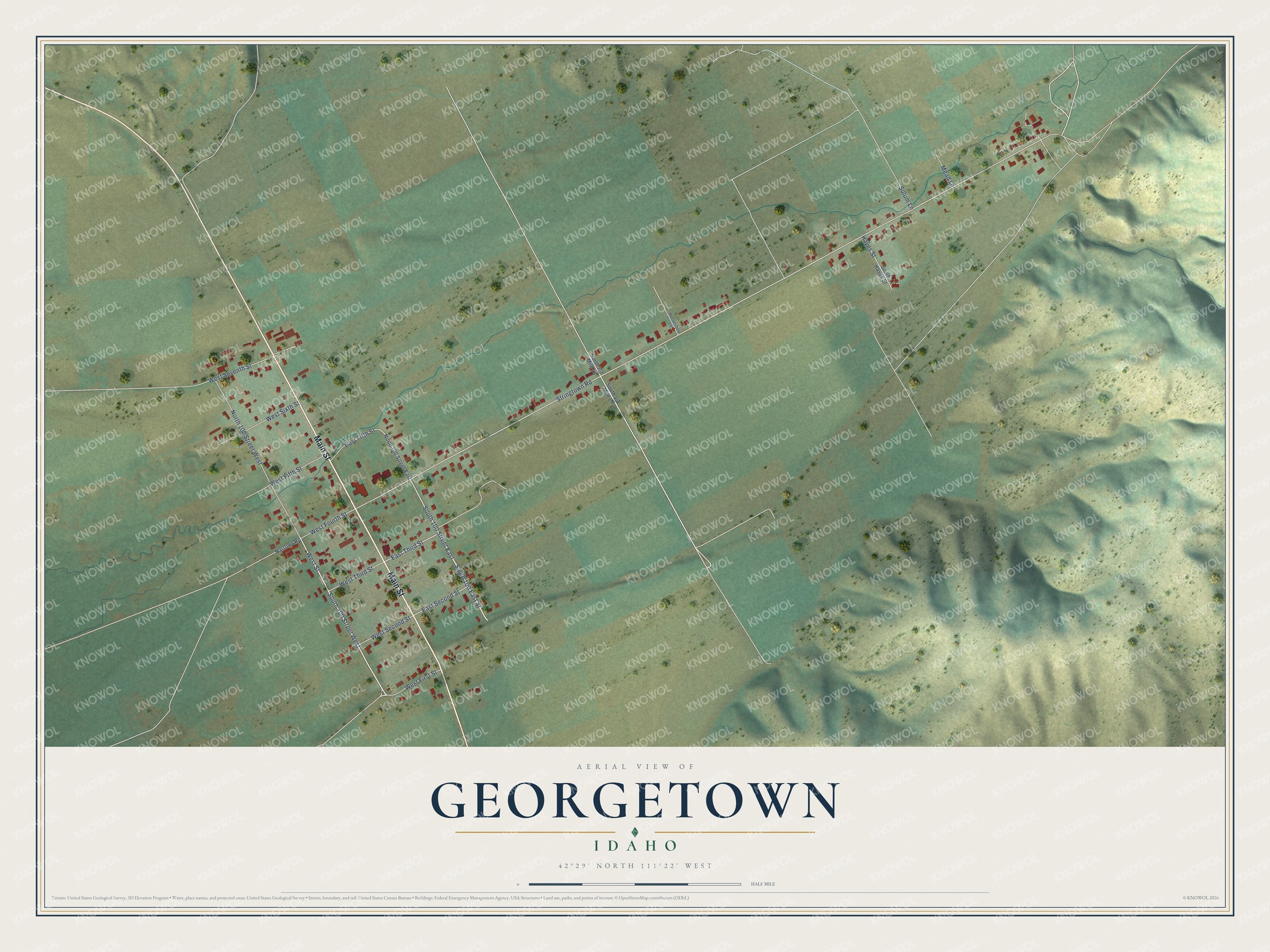 Watermarked full-map preview of Georgetown, Idaho