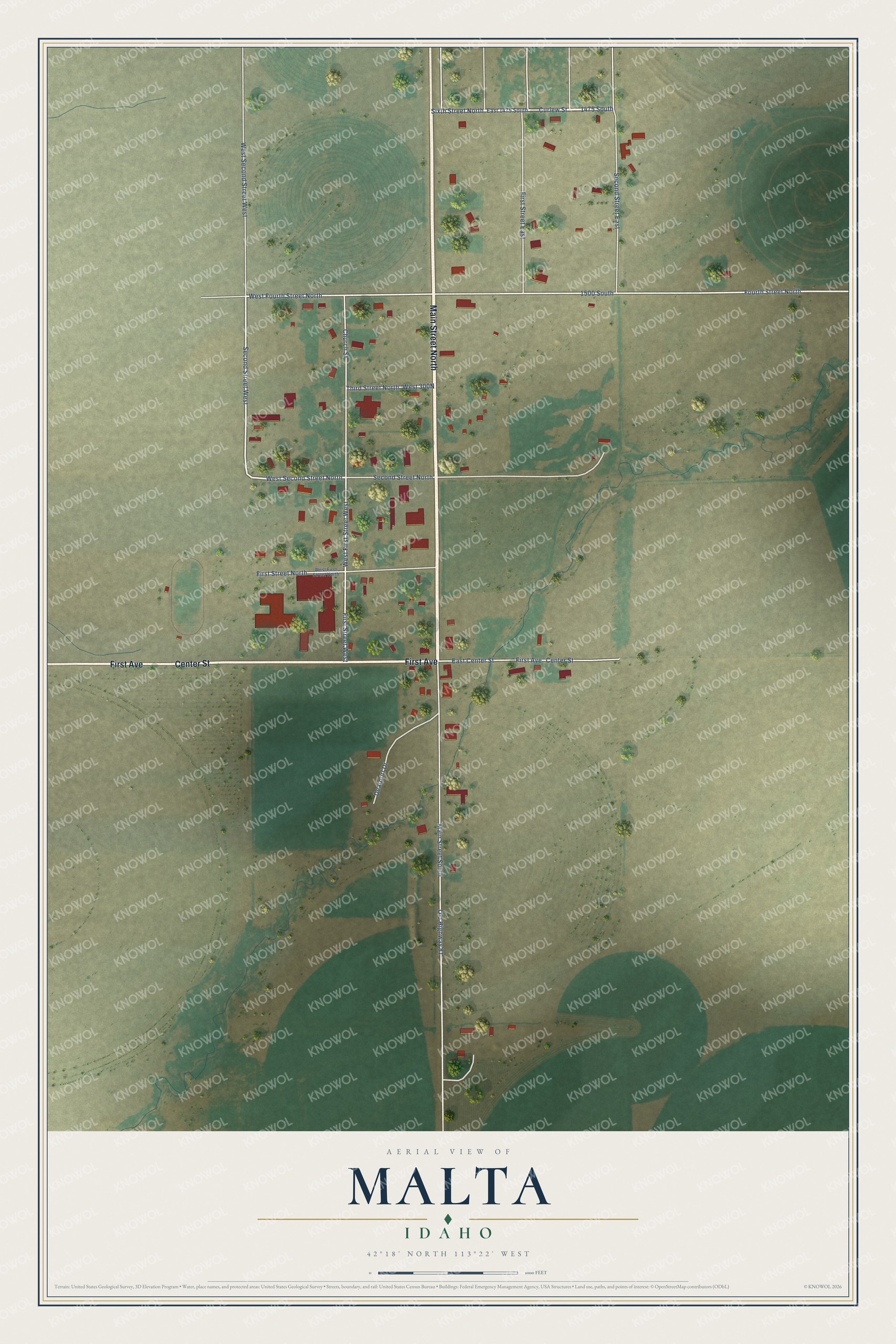 Watermarked full-map preview of Malta, Idaho