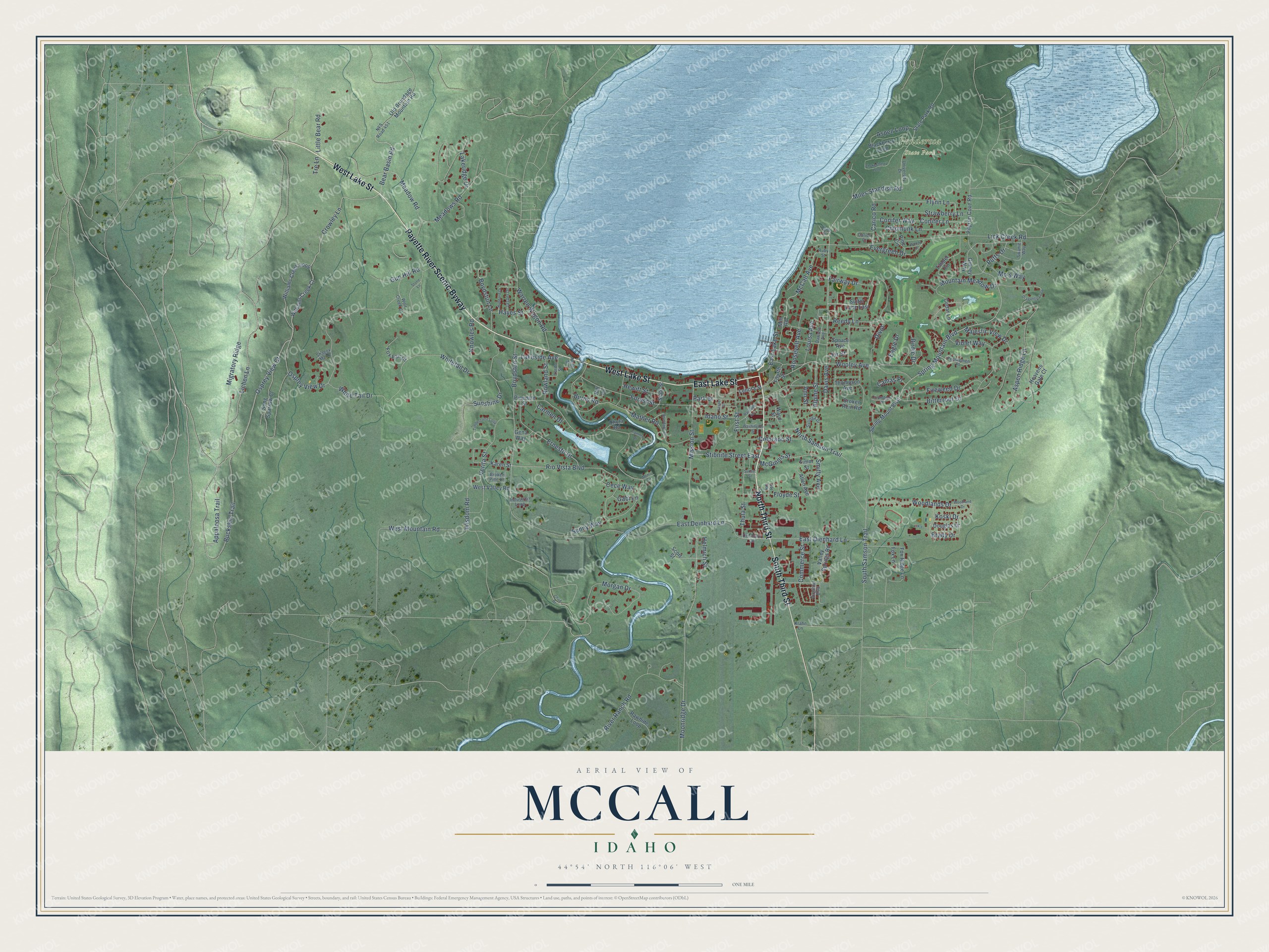 Watermarked full-map preview of McCall, Idaho