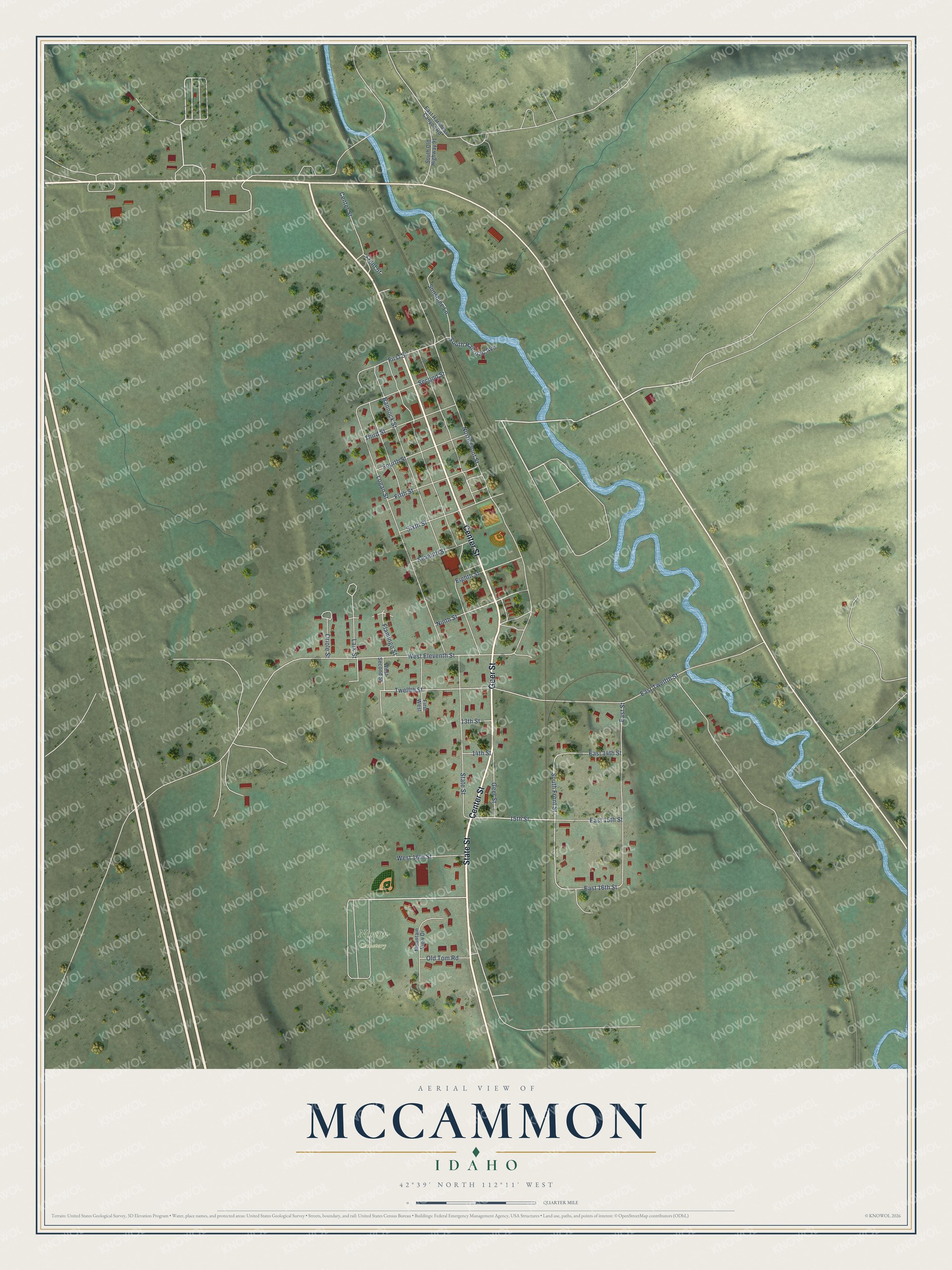 Watermarked full-map preview of McCammon, Idaho