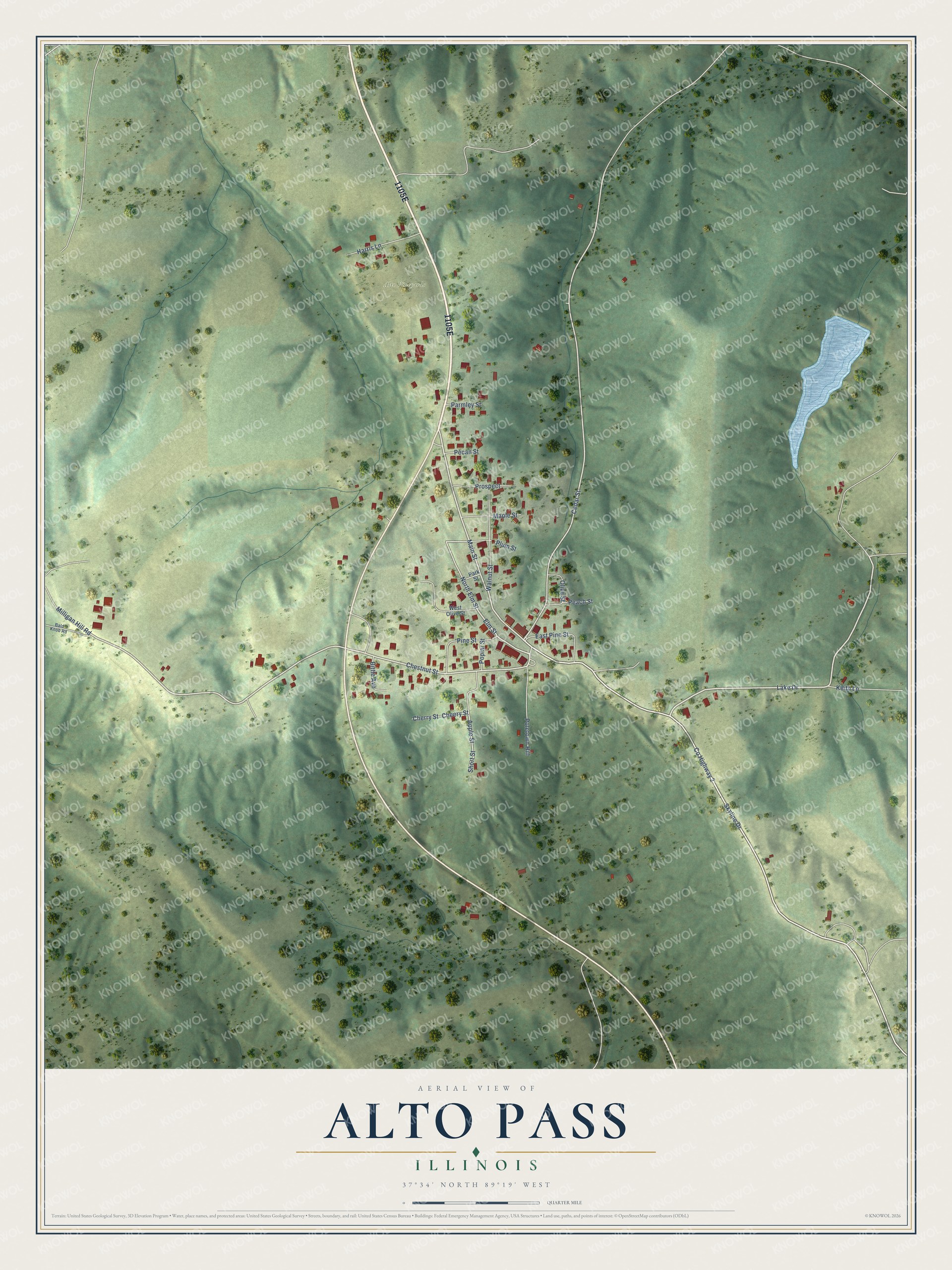 Watermarked full-map preview of Alto Pass, Illinois