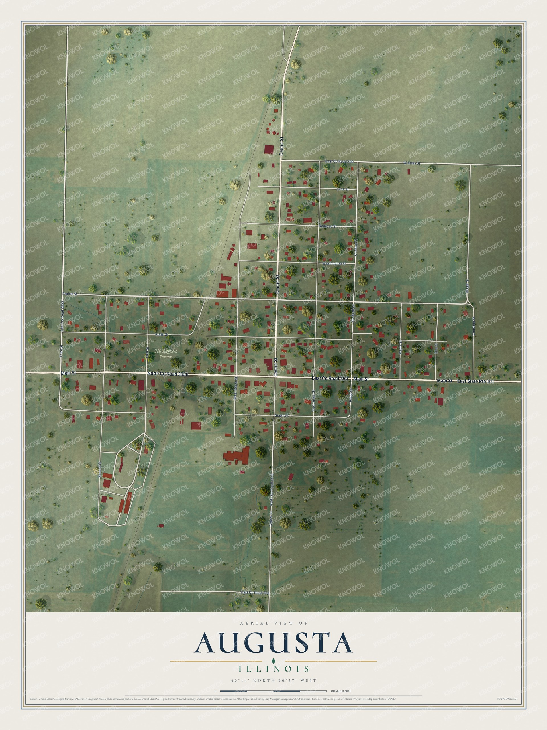 Watermarked full-map preview of Augusta, Illinois