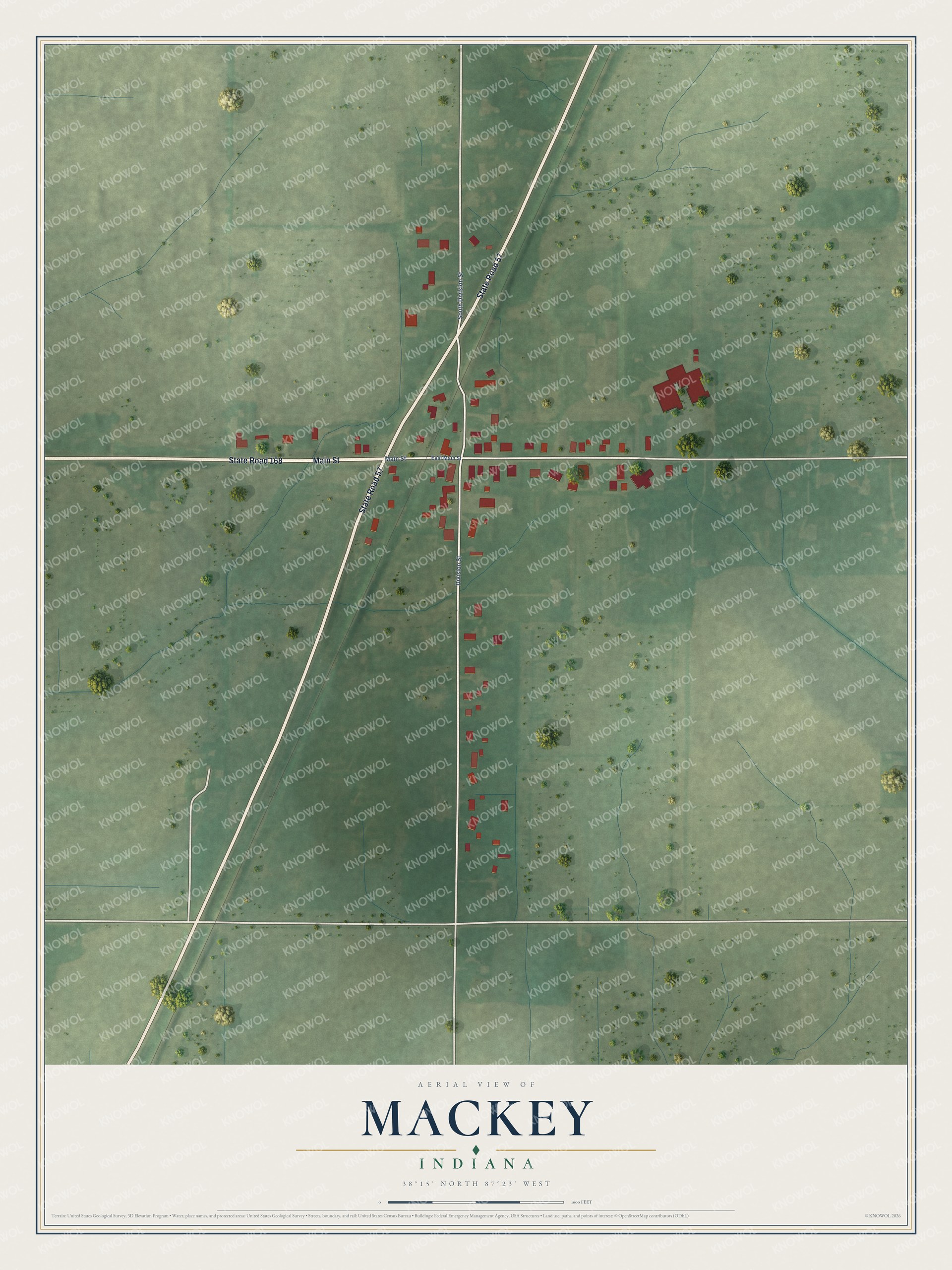Watermarked full-map preview of Mackey, Indiana