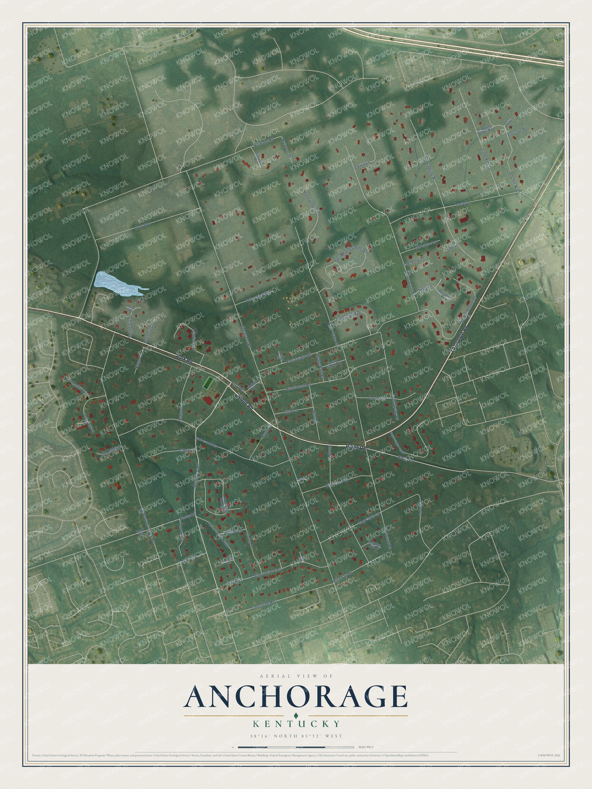 Watermarked full-map preview of Anchorage, Kentucky