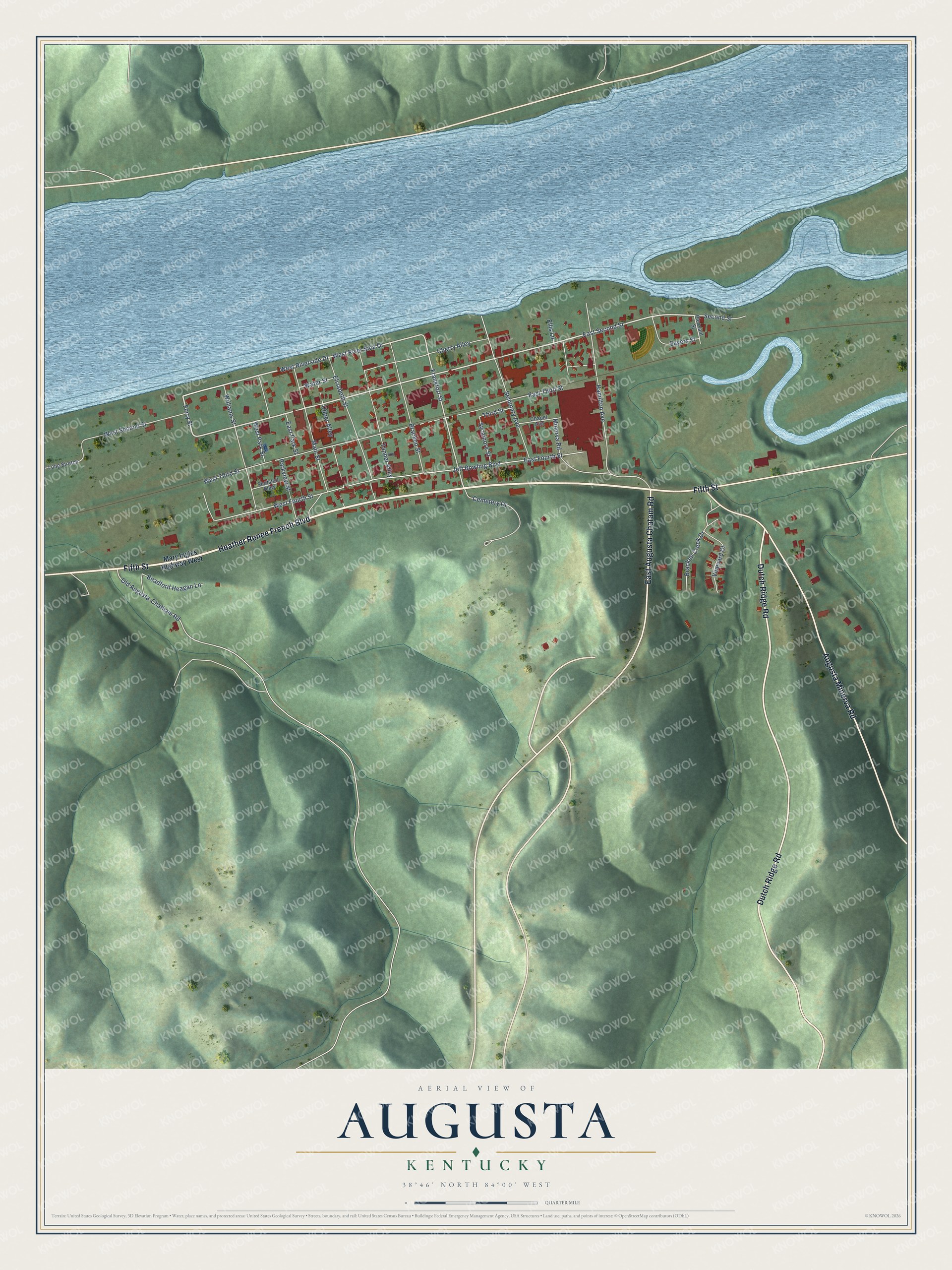 Watermarked full-map preview of Augusta, Kentucky