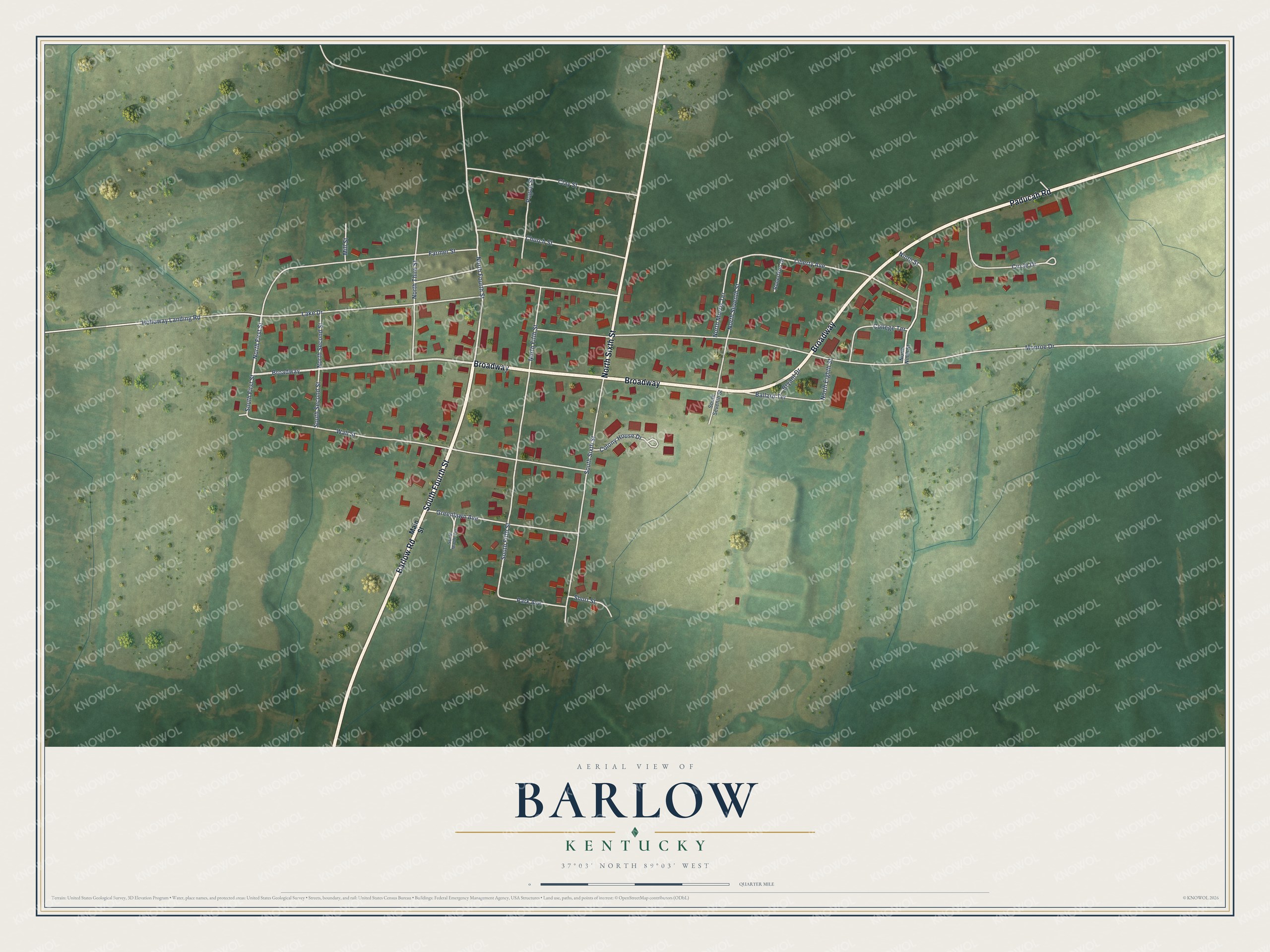 Watermarked full-map preview of Barlow, Kentucky