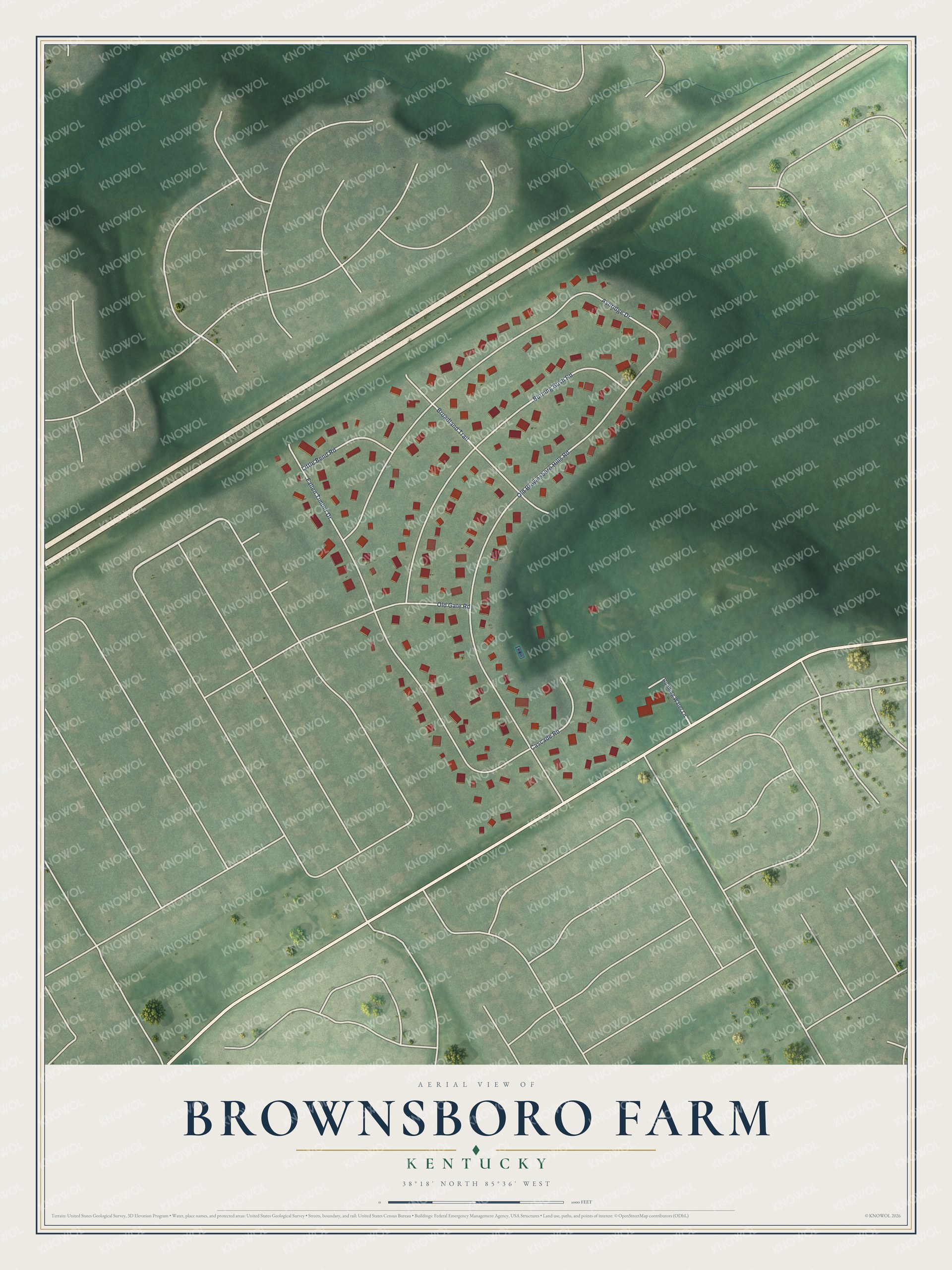 Watermarked full-map preview of Brownsboro Farm, Kentucky