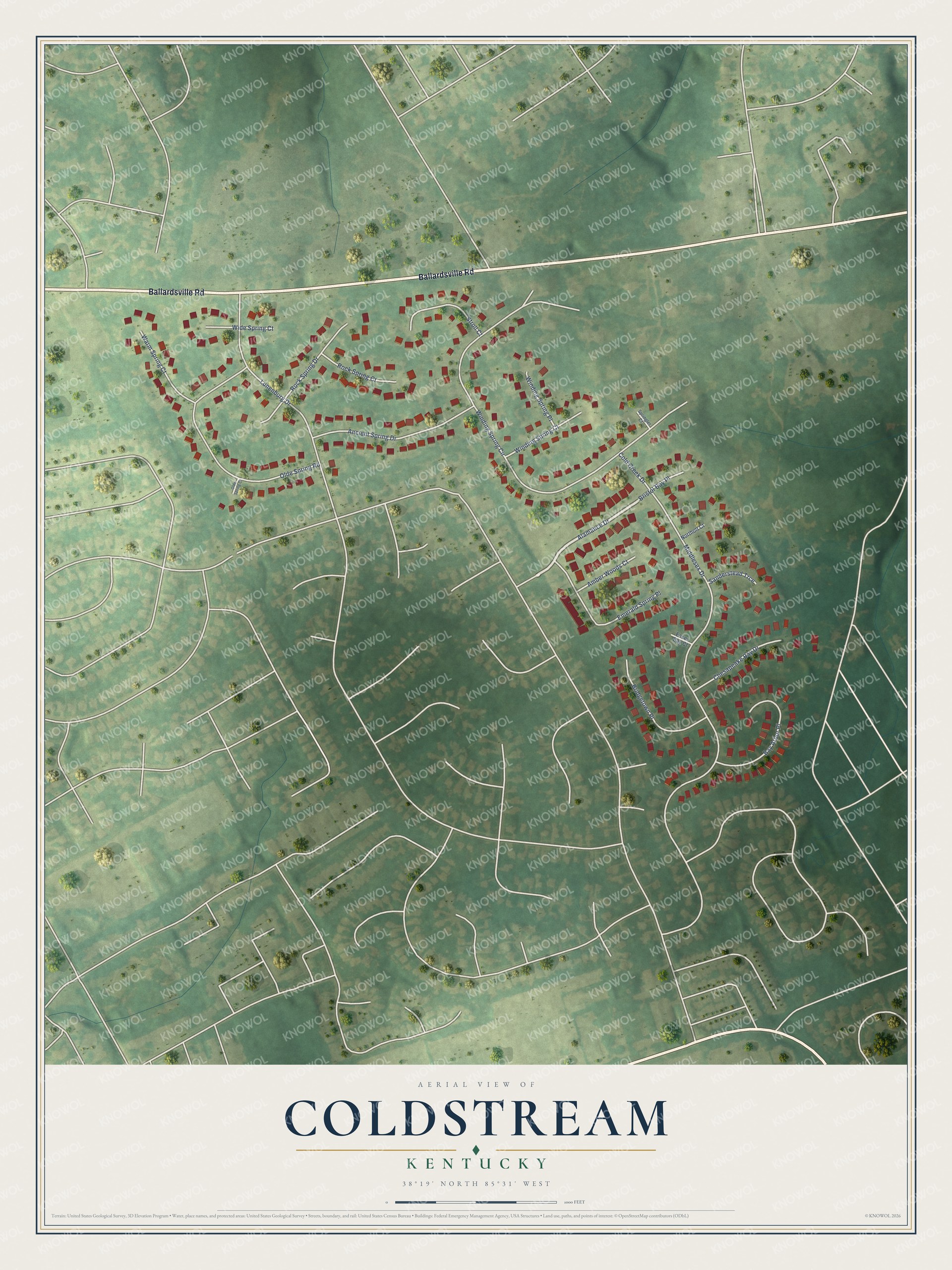 Watermarked full-map preview of Coldstream, Kentucky