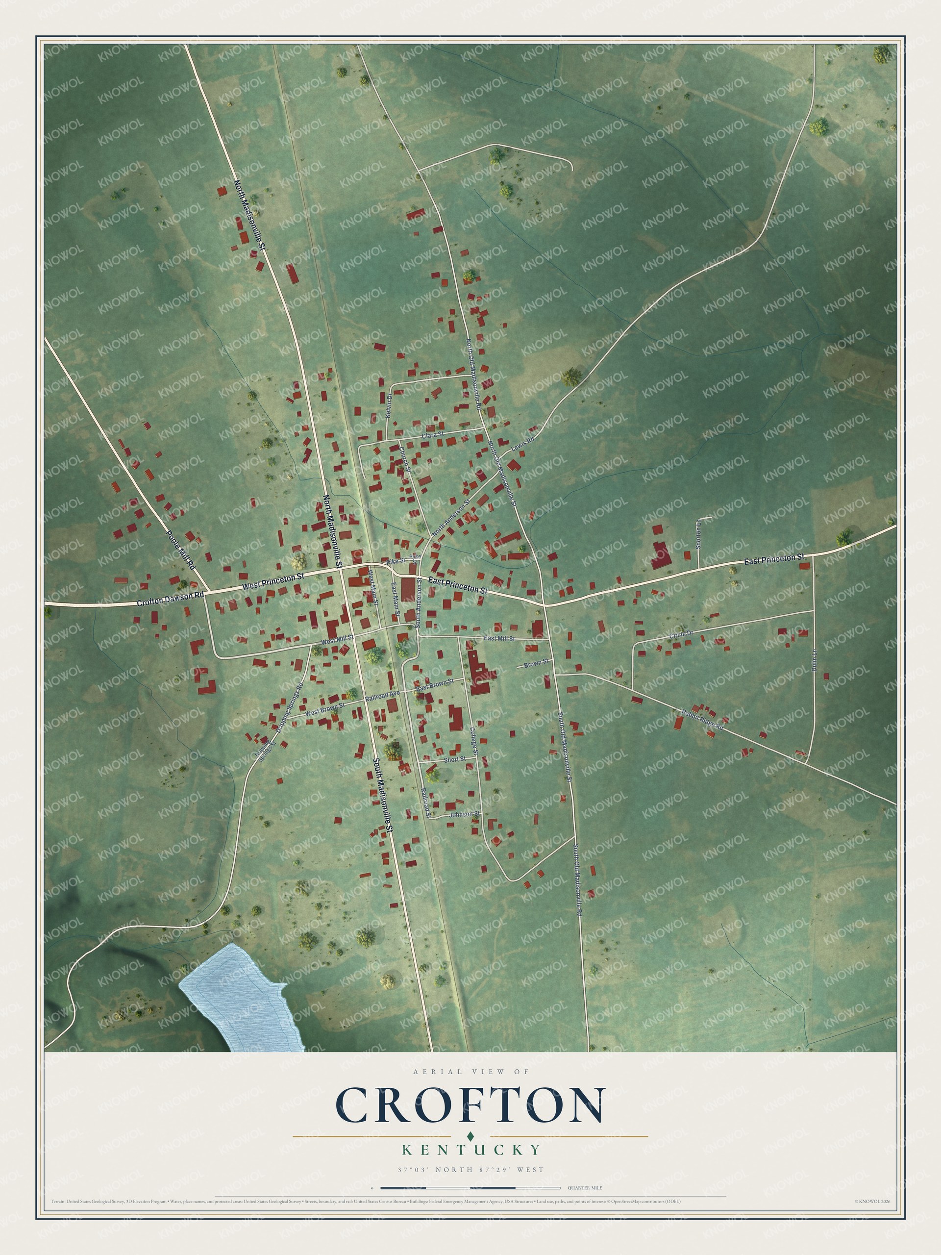 Watermarked full-map preview of Crofton, Kentucky