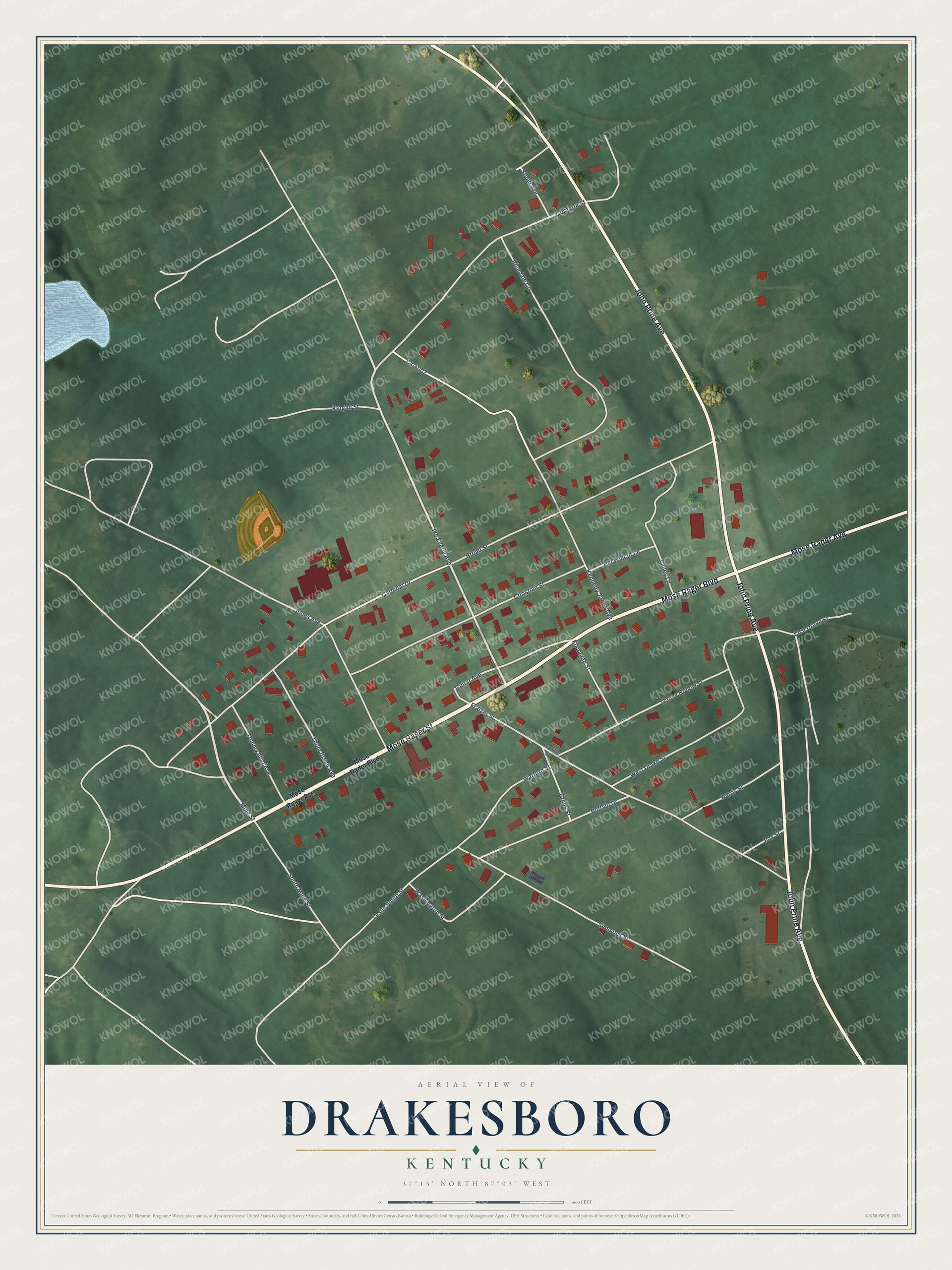 Watermarked full-map preview of Drakesboro, Kentucky